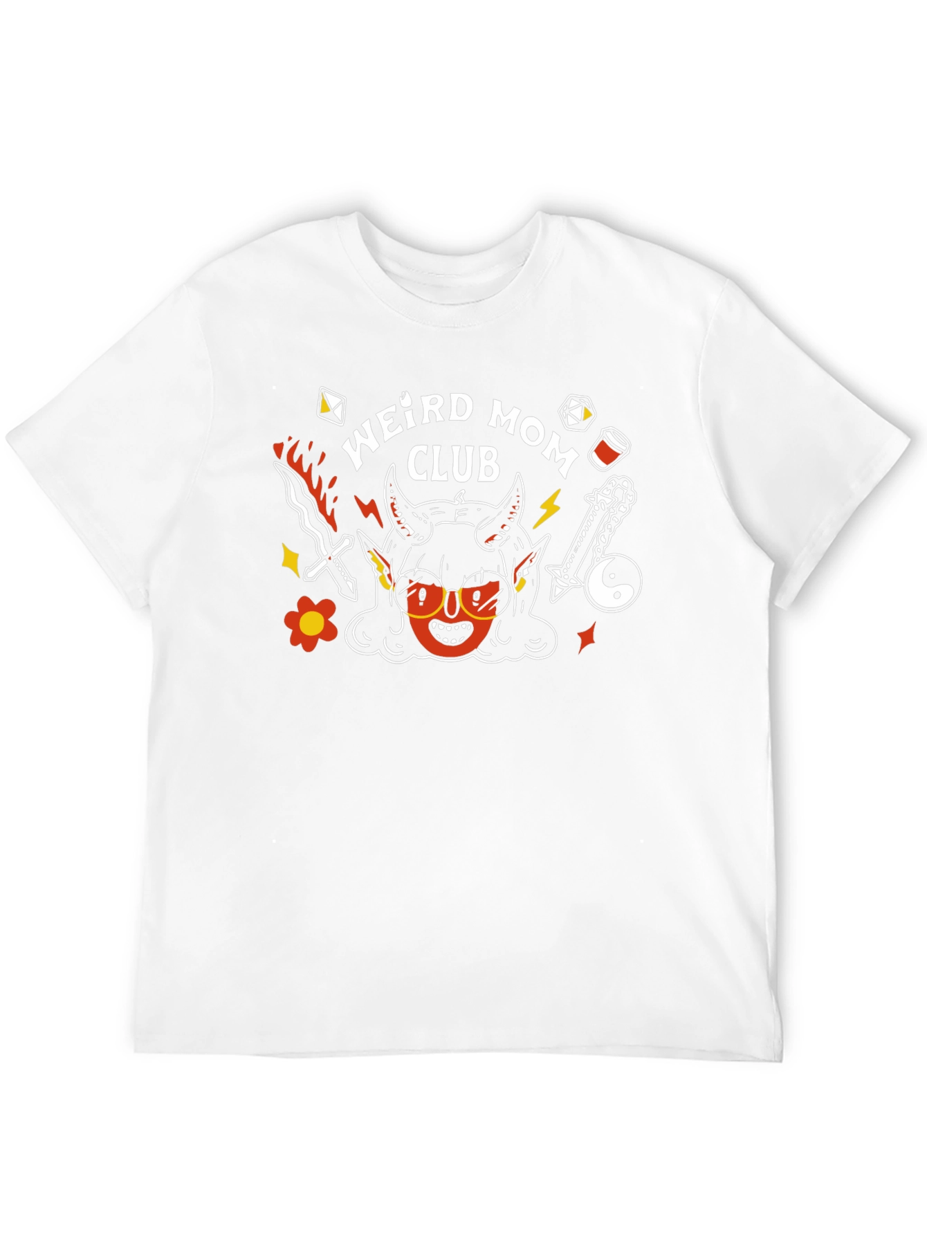 Weird Mom Club Graphic Tee - Black Cotton