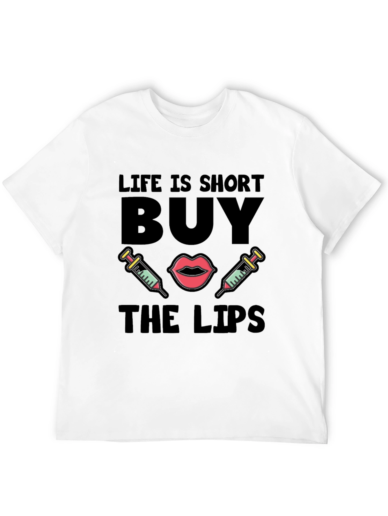 Life is Short Buy The Lips Graphic Tee