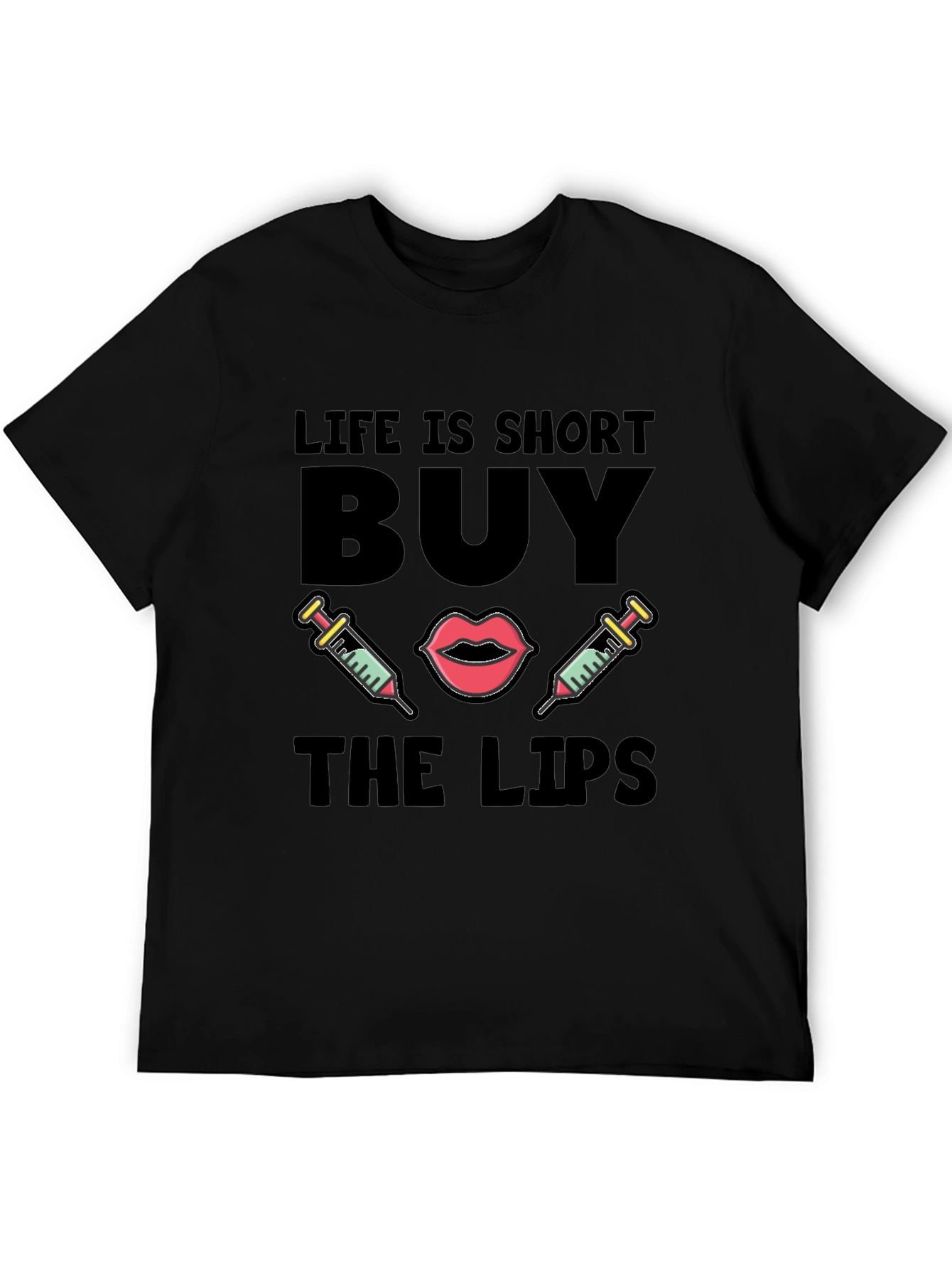 Life is Short Buy The Lips Graphic Tee