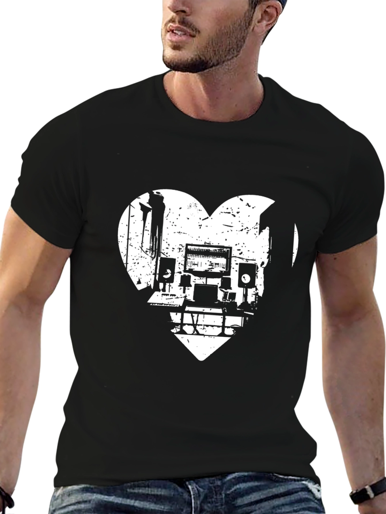 Music Studio Heart Graphic Tee