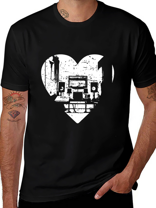 Music Studio Heart Graphic Tee