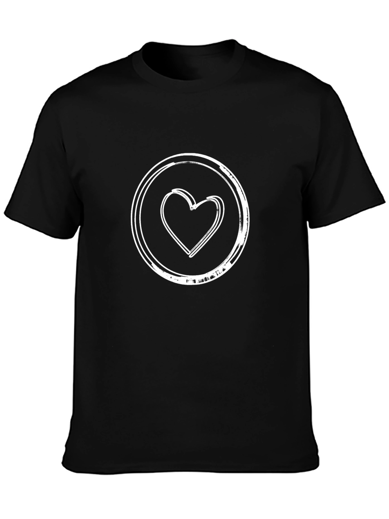 Heart Circle Graphic Tee - Casual Style