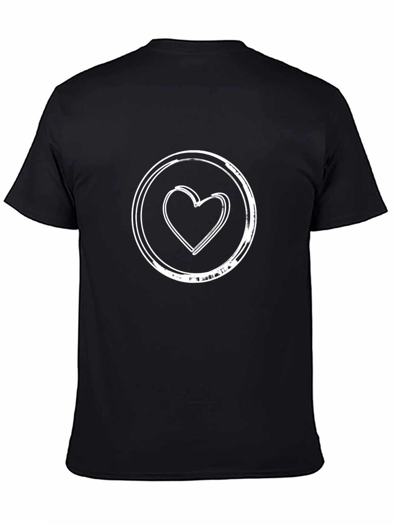 Heart Circle Graphic Tee - Casual Style