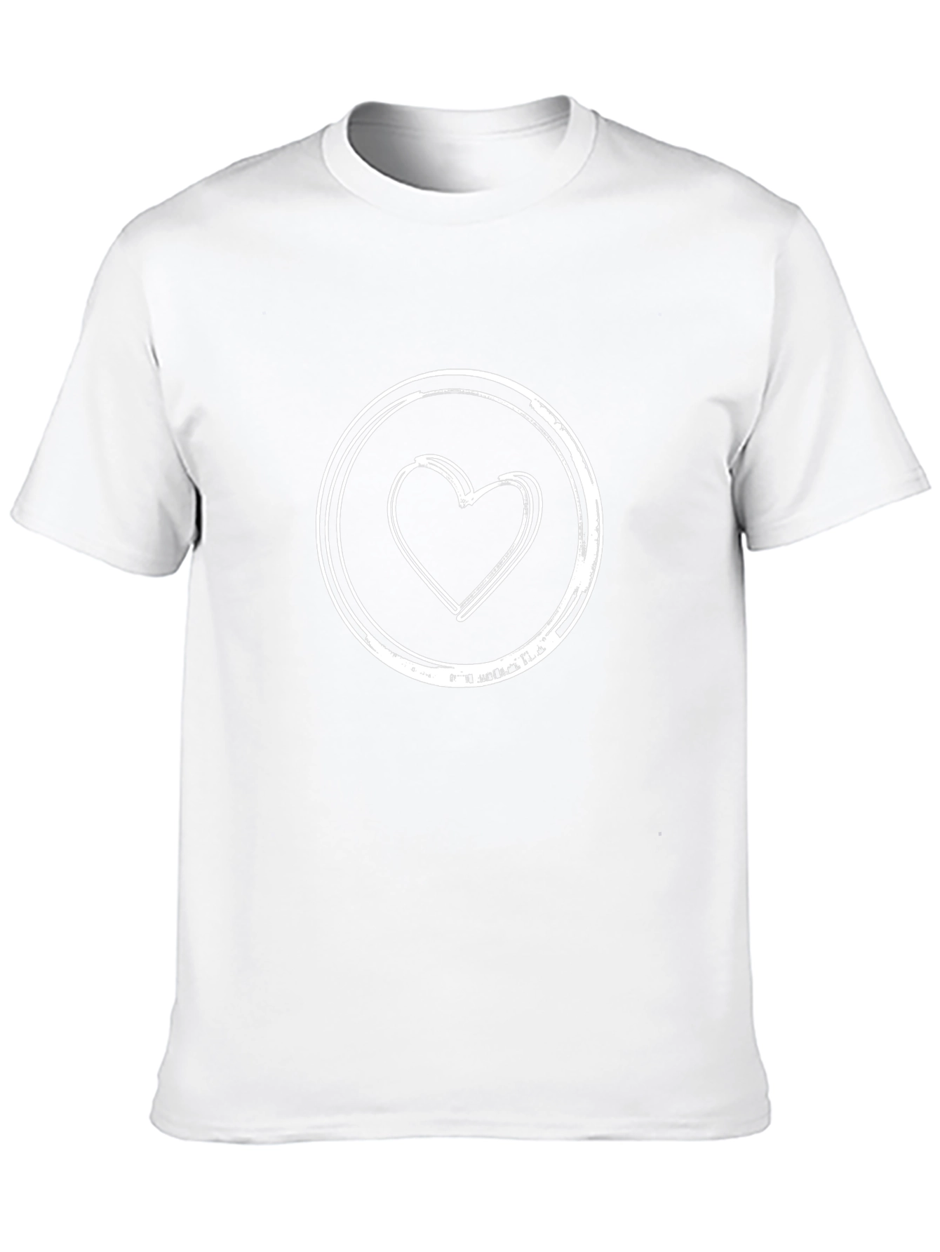 Heart Circle Graphic Tee - Casual Style