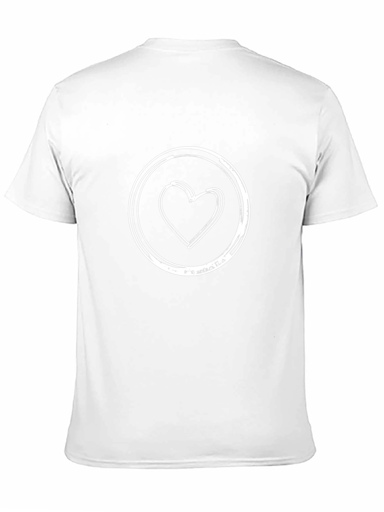 Heart Circle Graphic Tee - Casual Style