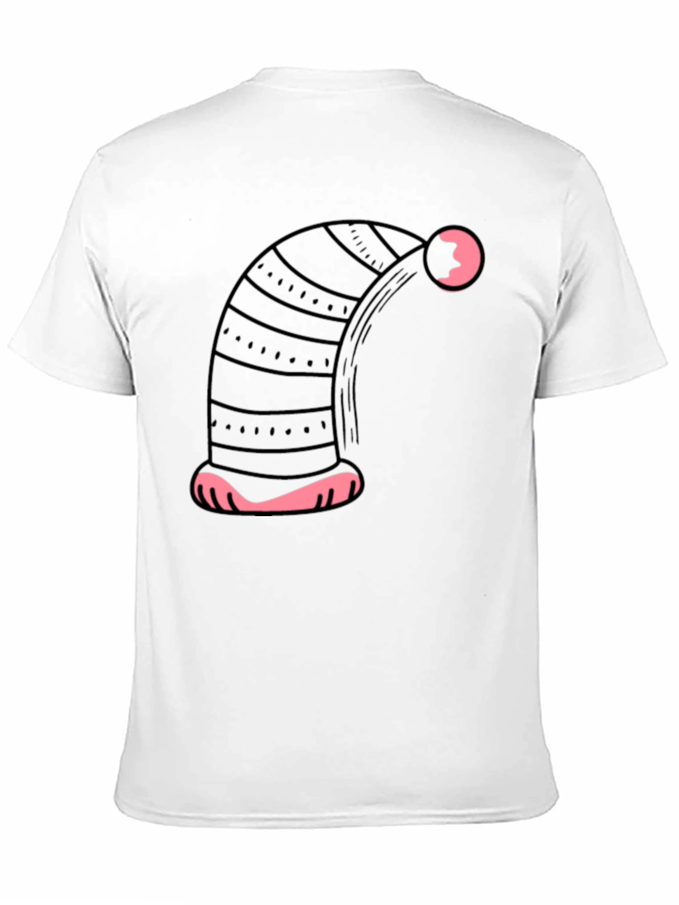 Novelty Black T-Shirt with Sleepy Nightcap Design