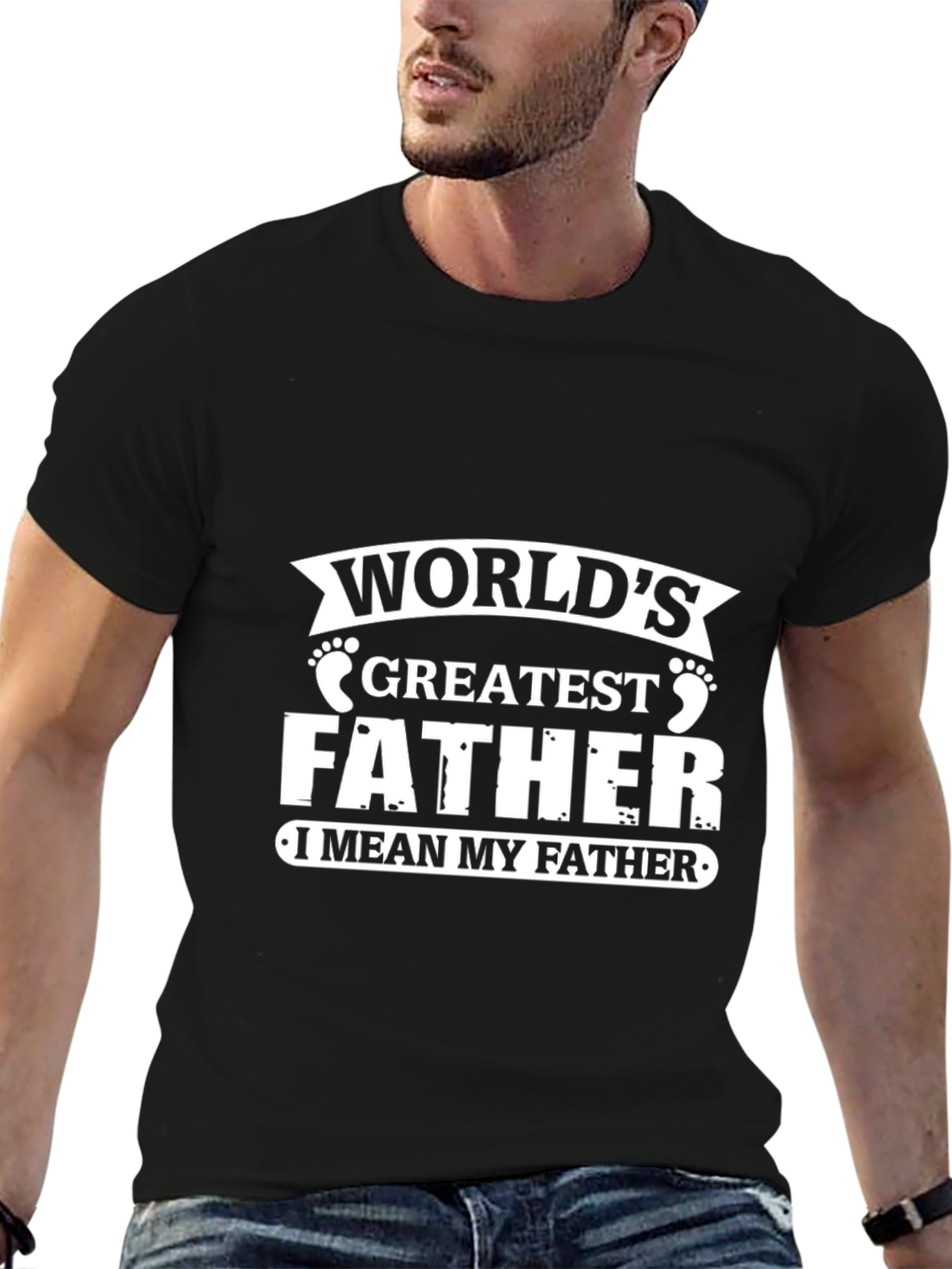 Worlds Greatest Father Graphic Tee - Black