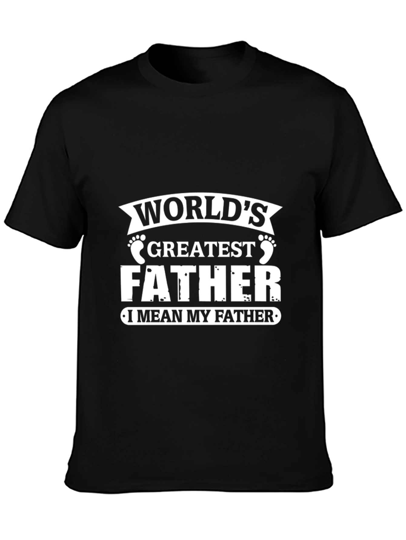 Worlds Greatest Father Graphic Tee - Black
