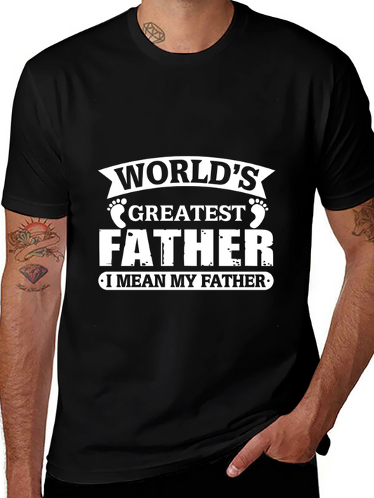 Worlds Greatest Father Graphic Tee - Black