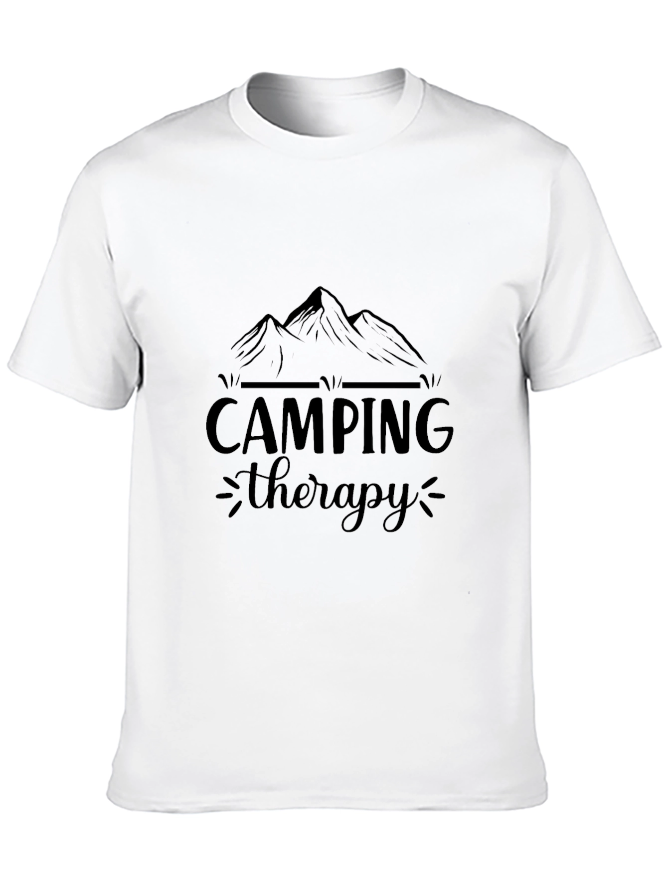 Camping Therapy Black Graphic Tee