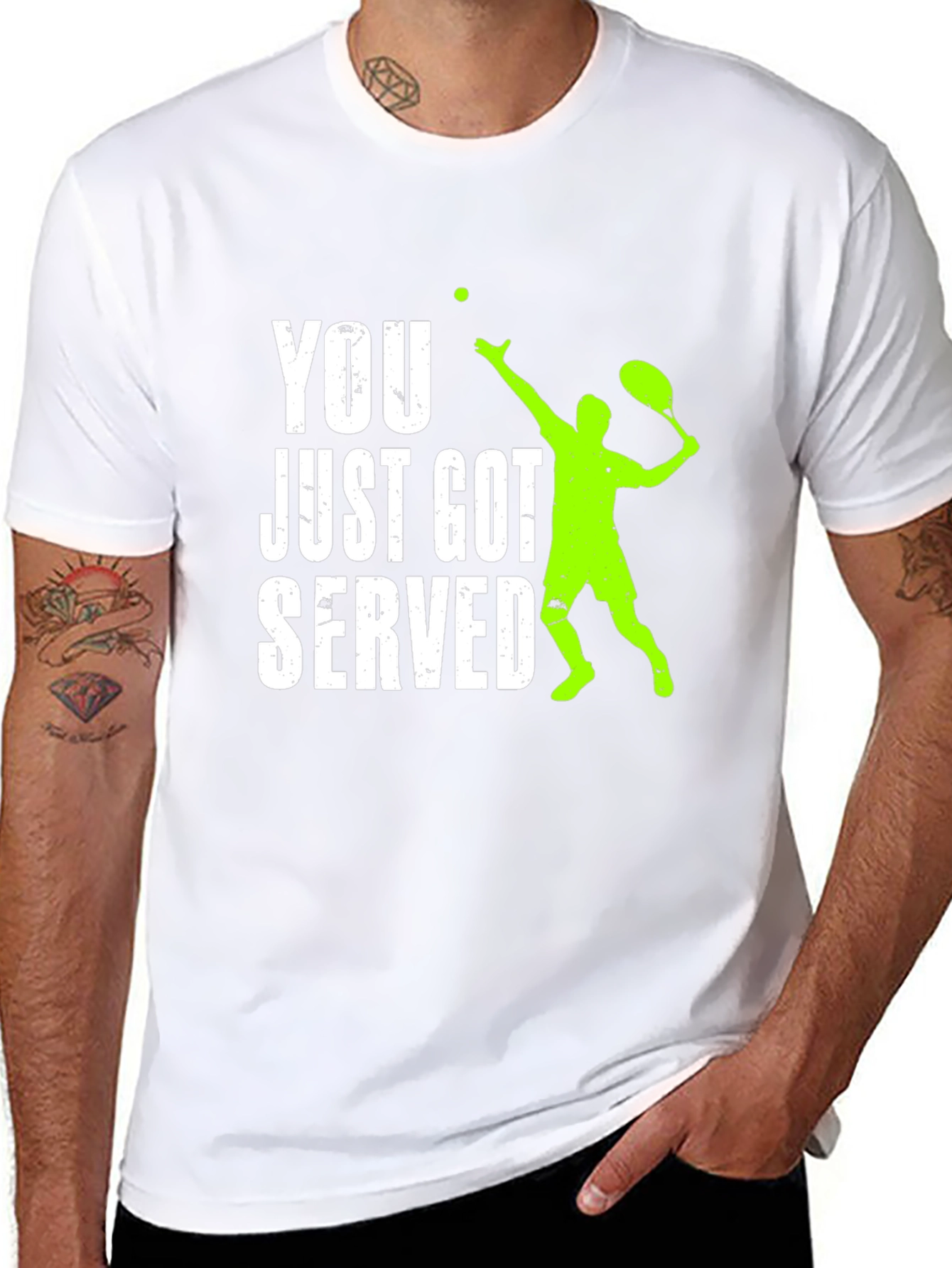 Funny Tennis Serve Graphic T-Shirt