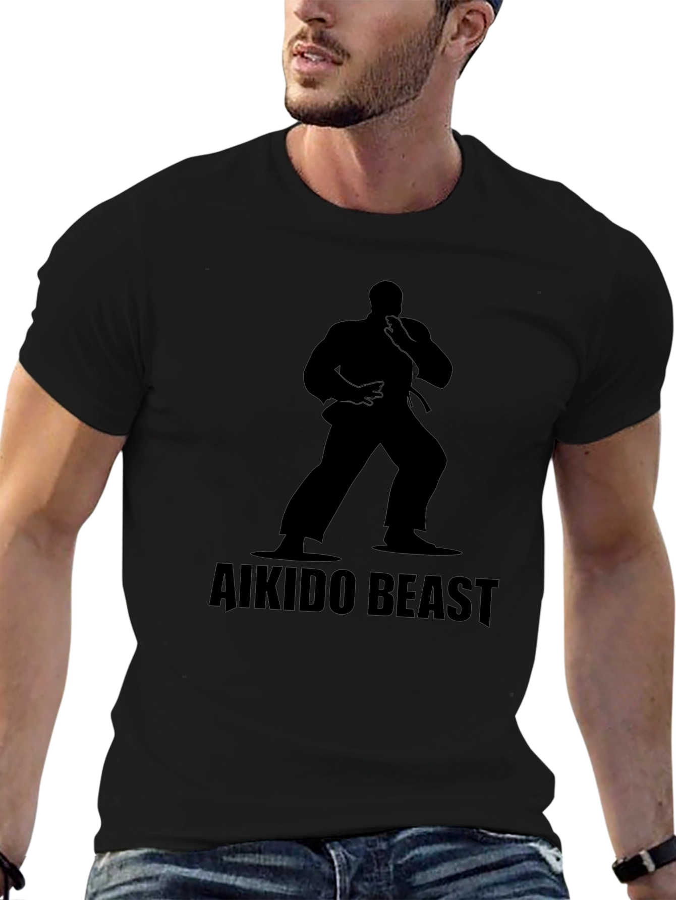 Aikido Beast Black T-Shirt - Martial Arts Design