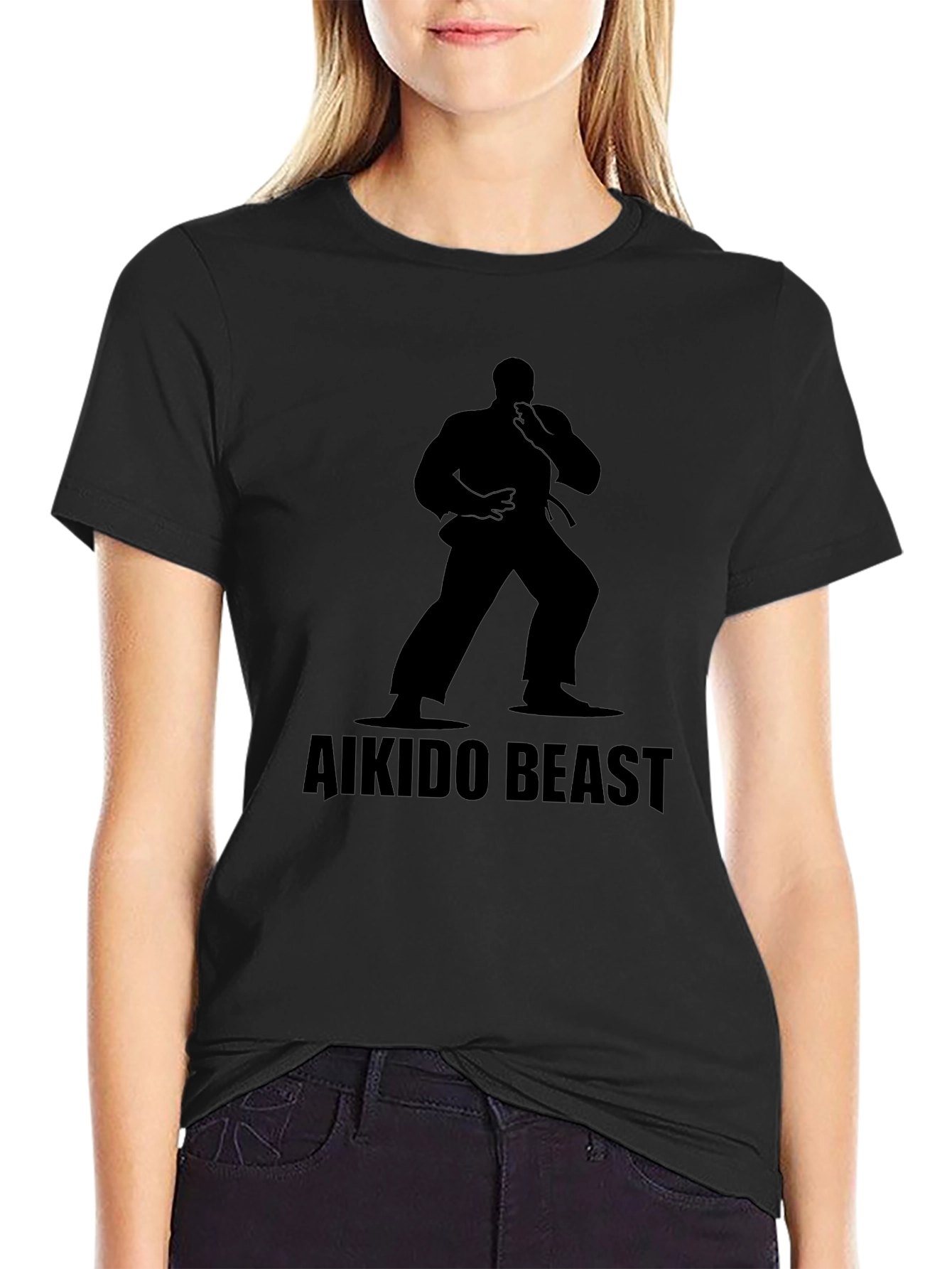 Aikido Beast Black T-Shirt - Martial Arts Design