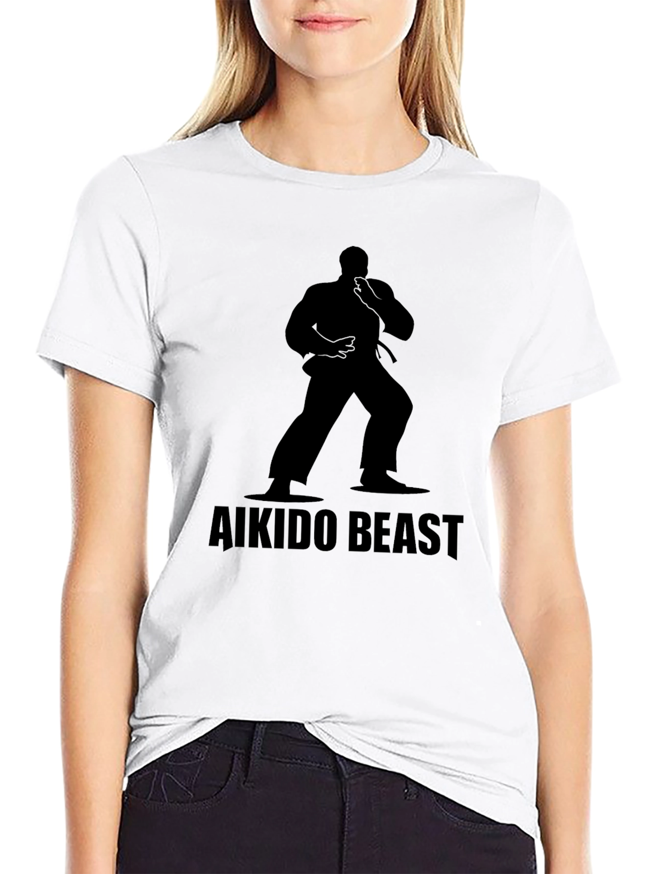 Aikido Beast Black T-Shirt - Martial Arts Design
