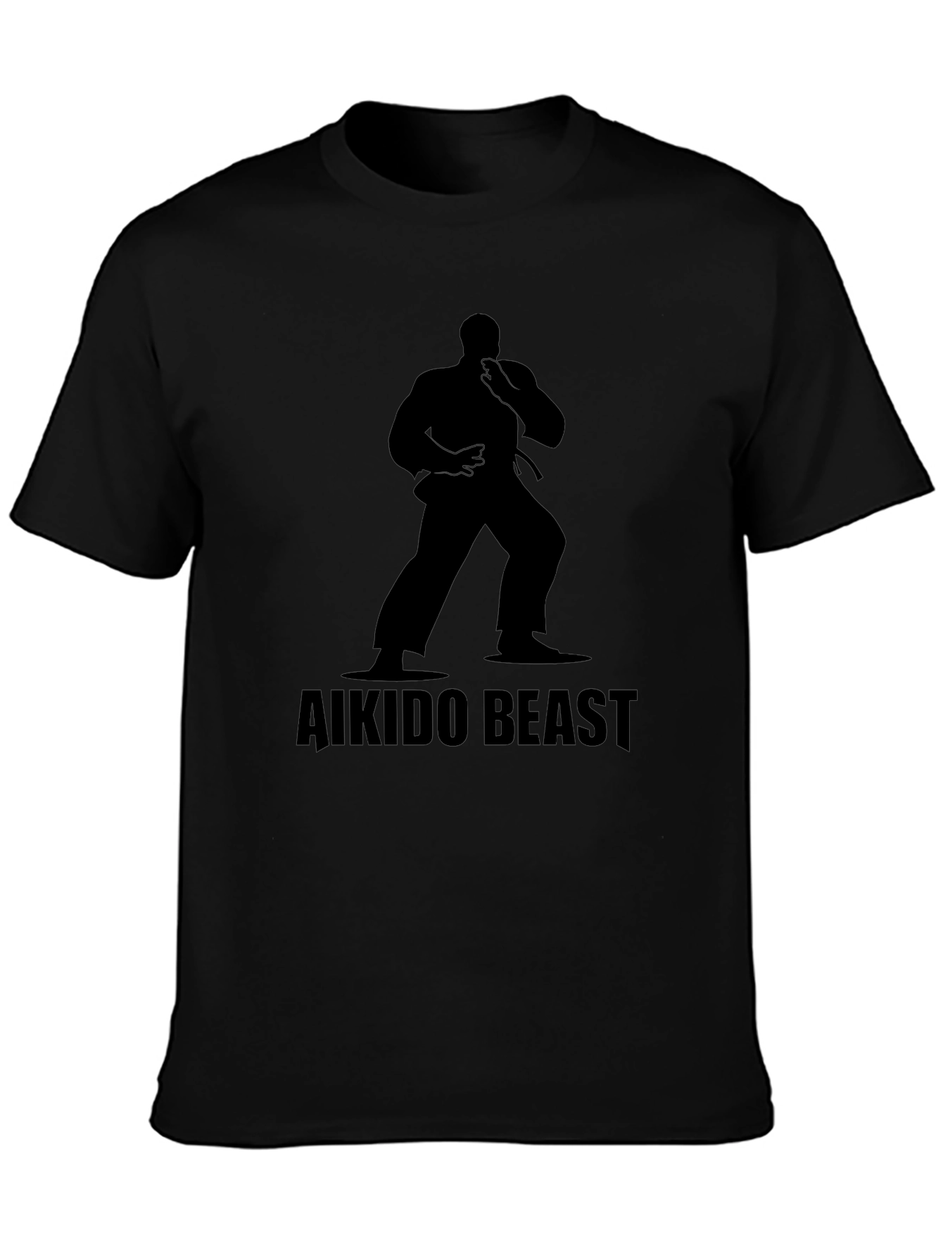 Aikido Beast Black T-Shirt - Martial Arts Design