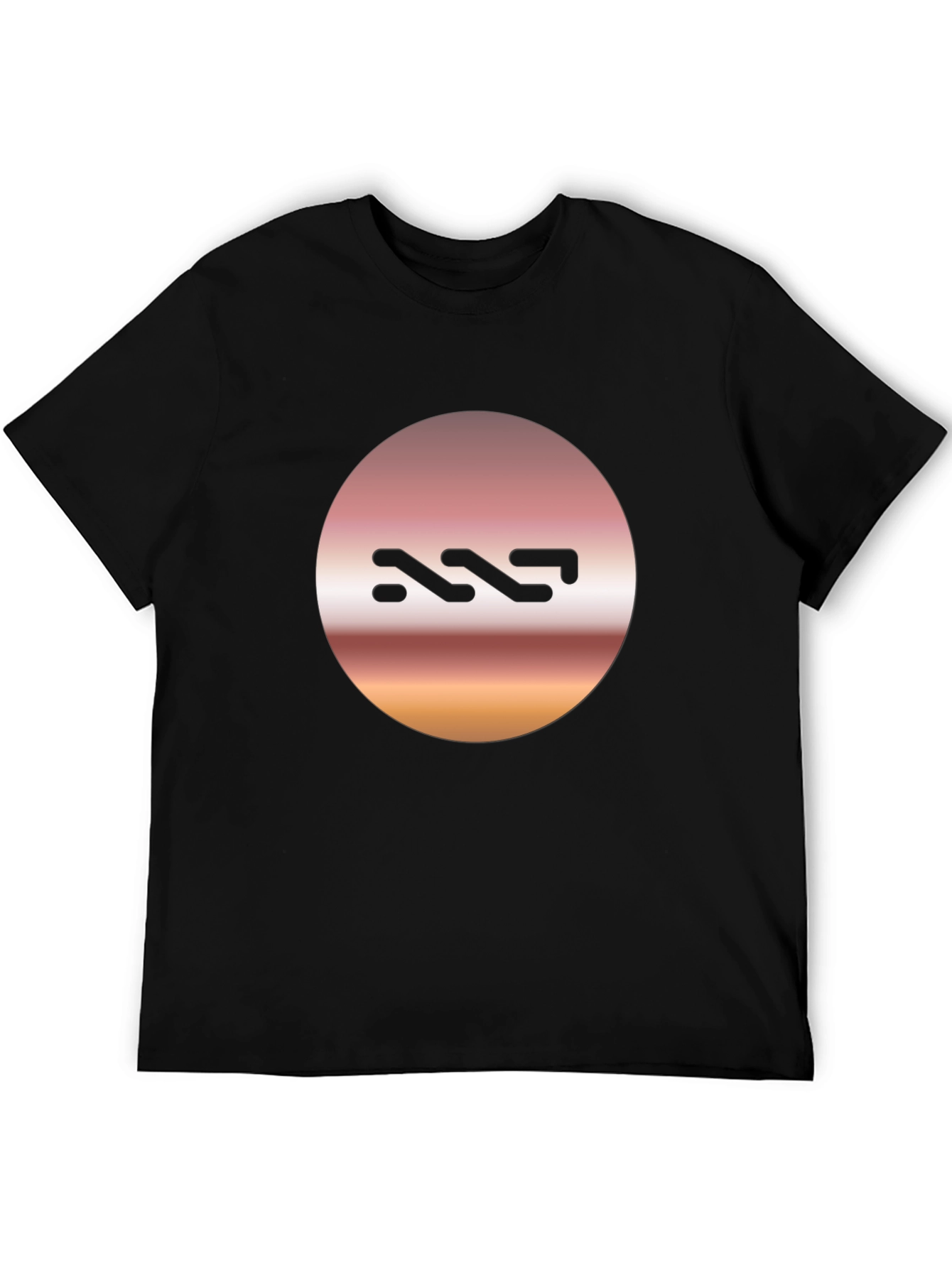 Abstract Logo Graphic Tee - Stylish Black T-Shirt