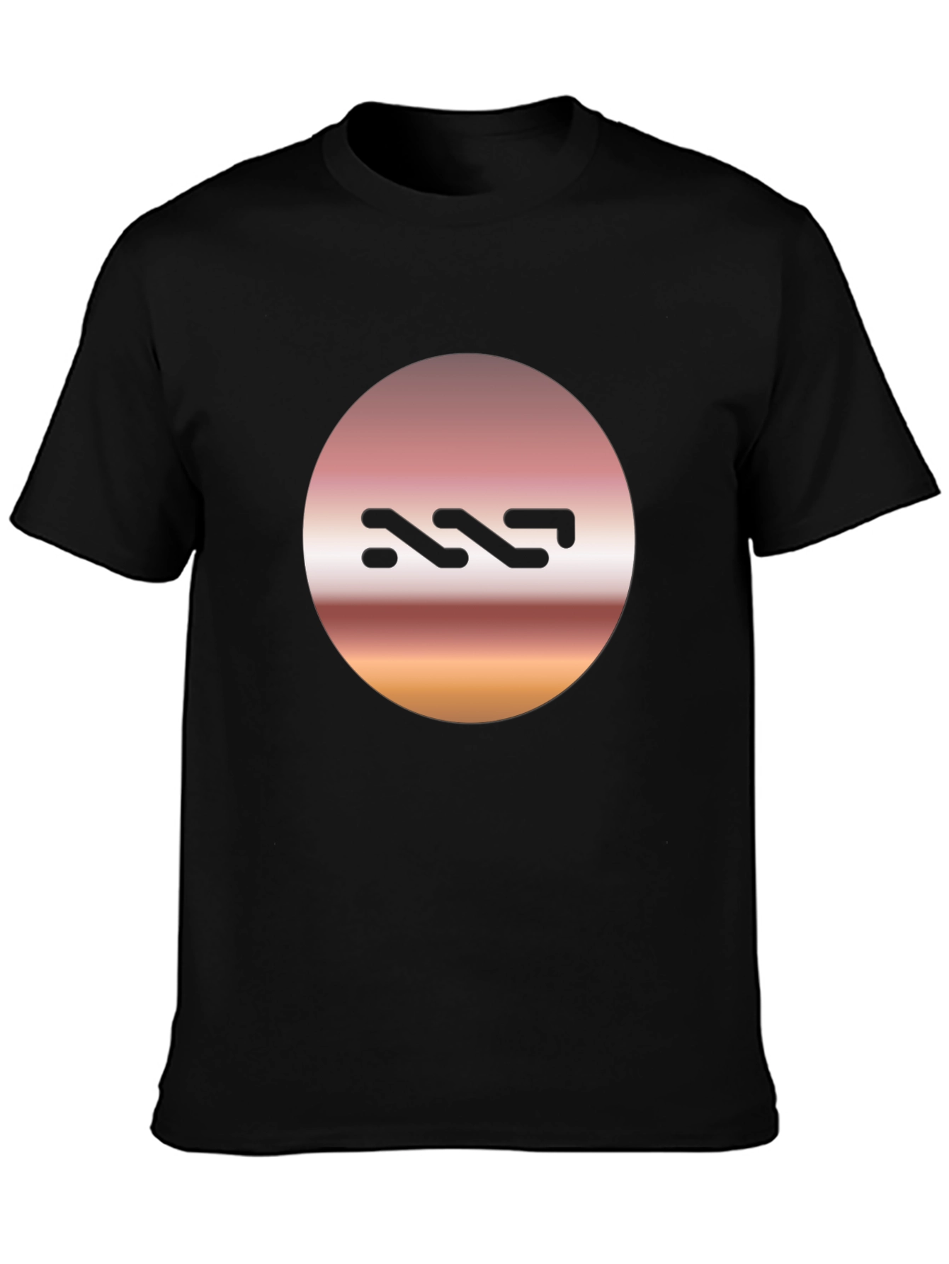 Abstract Logo Graphic Tee - Stylish Black T-Shirt