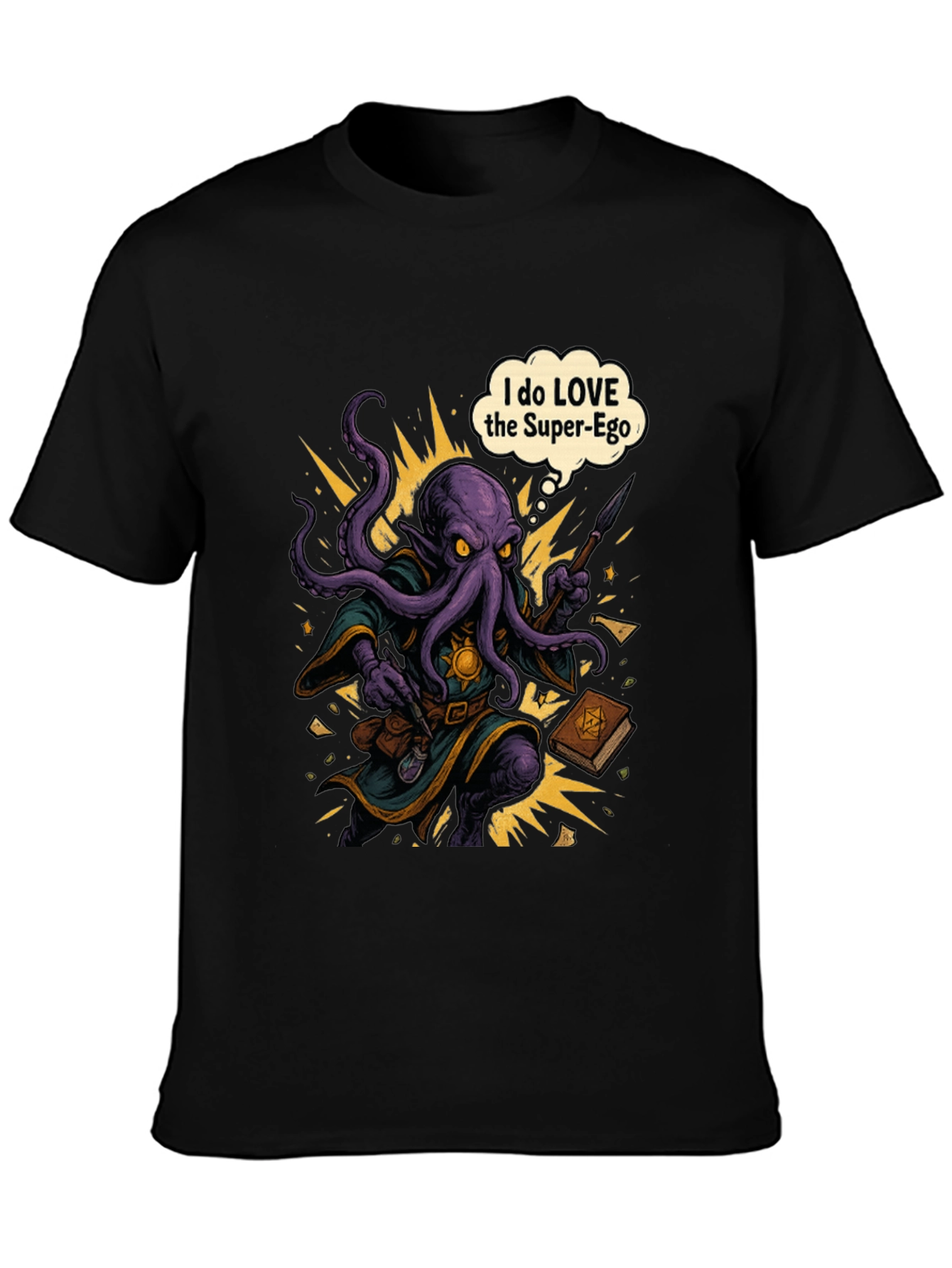 Super-Ego Octopus Wizard Graphic T-Shirt