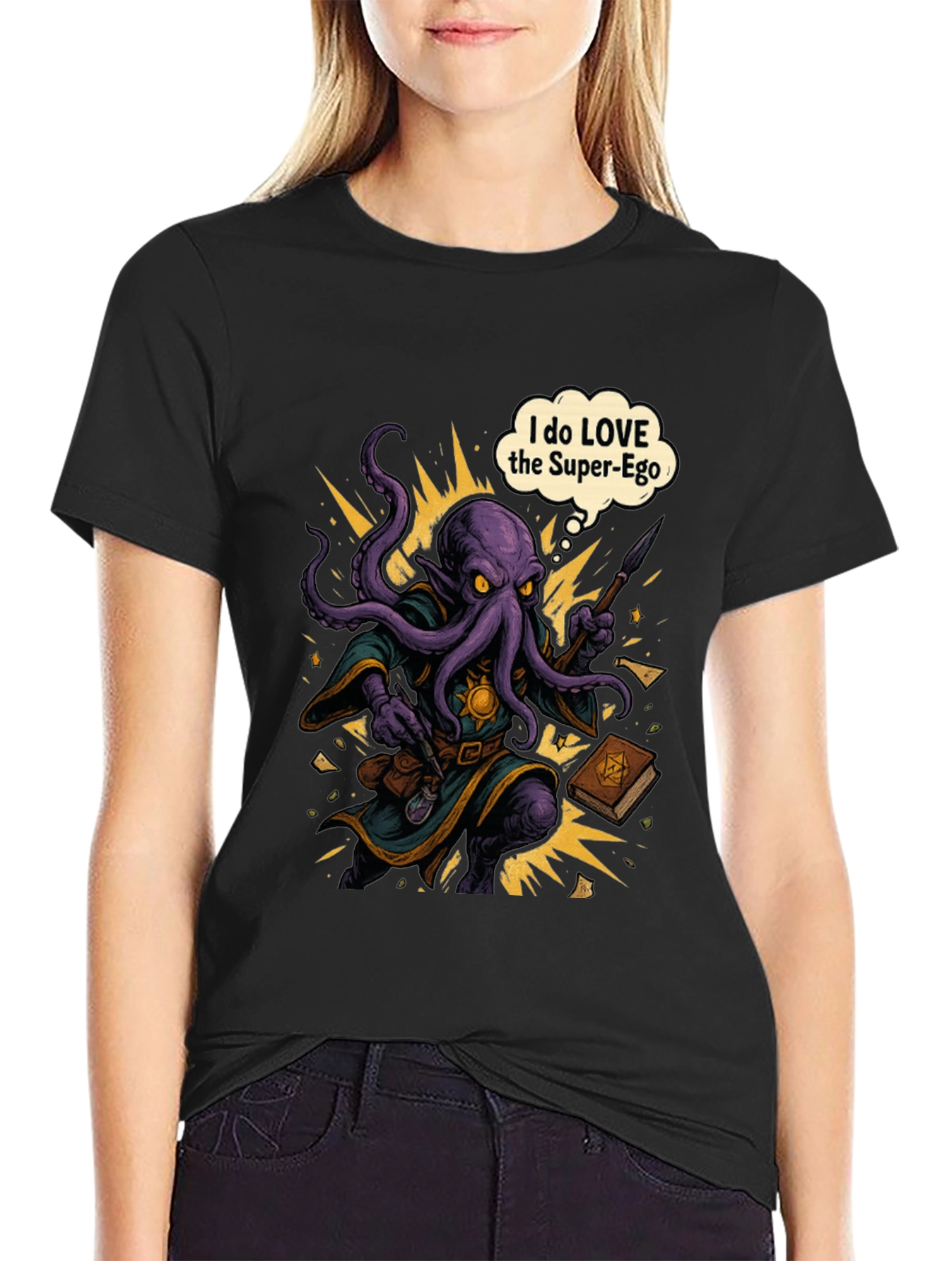 Super-Ego Octopus Wizard Graphic T-Shirt