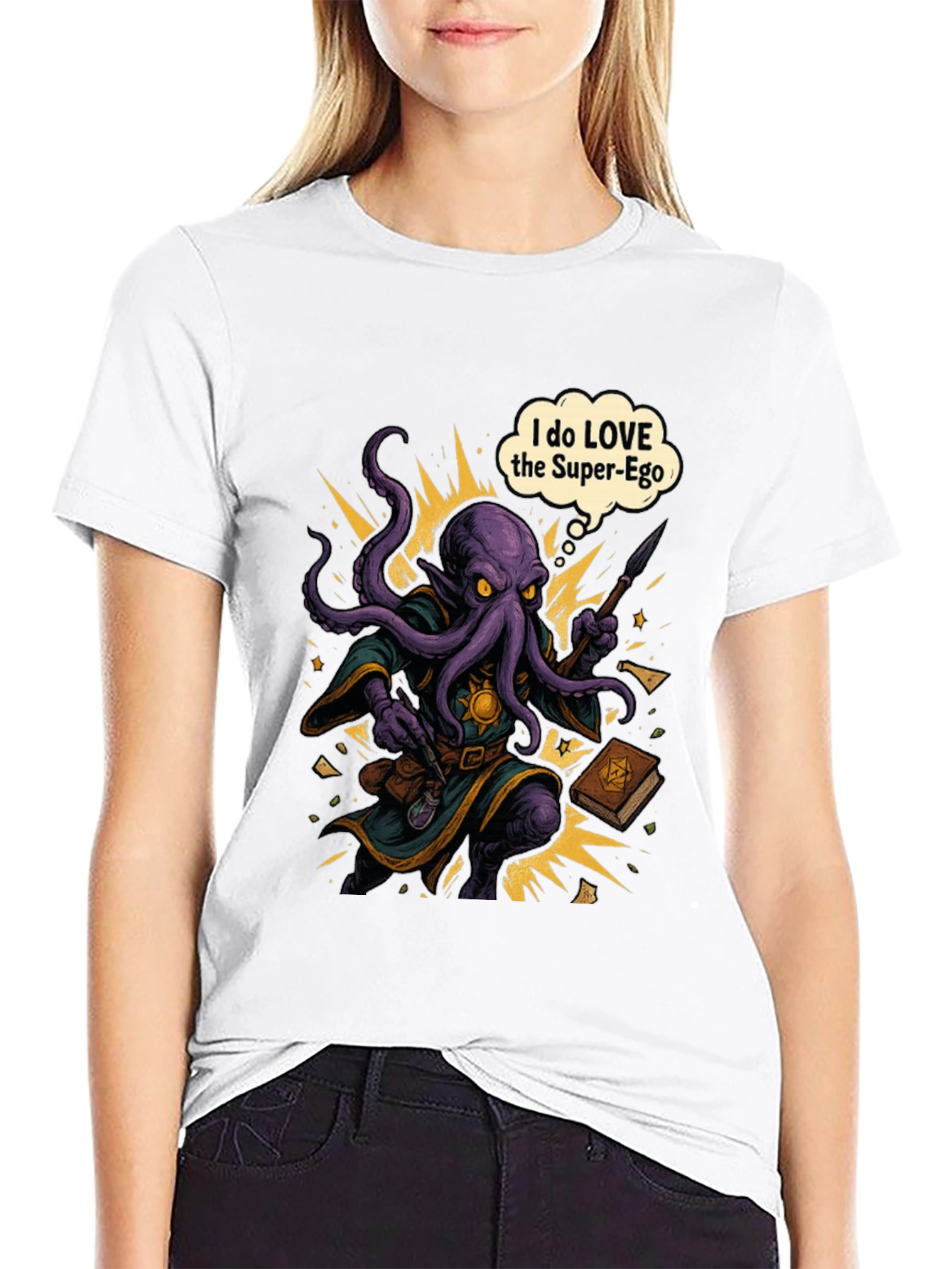 Super-Ego Octopus Wizard Graphic T-Shirt