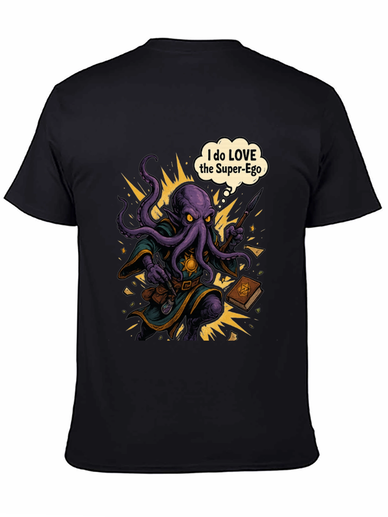 Super-Ego Octopus Wizard Graphic T-Shirt
