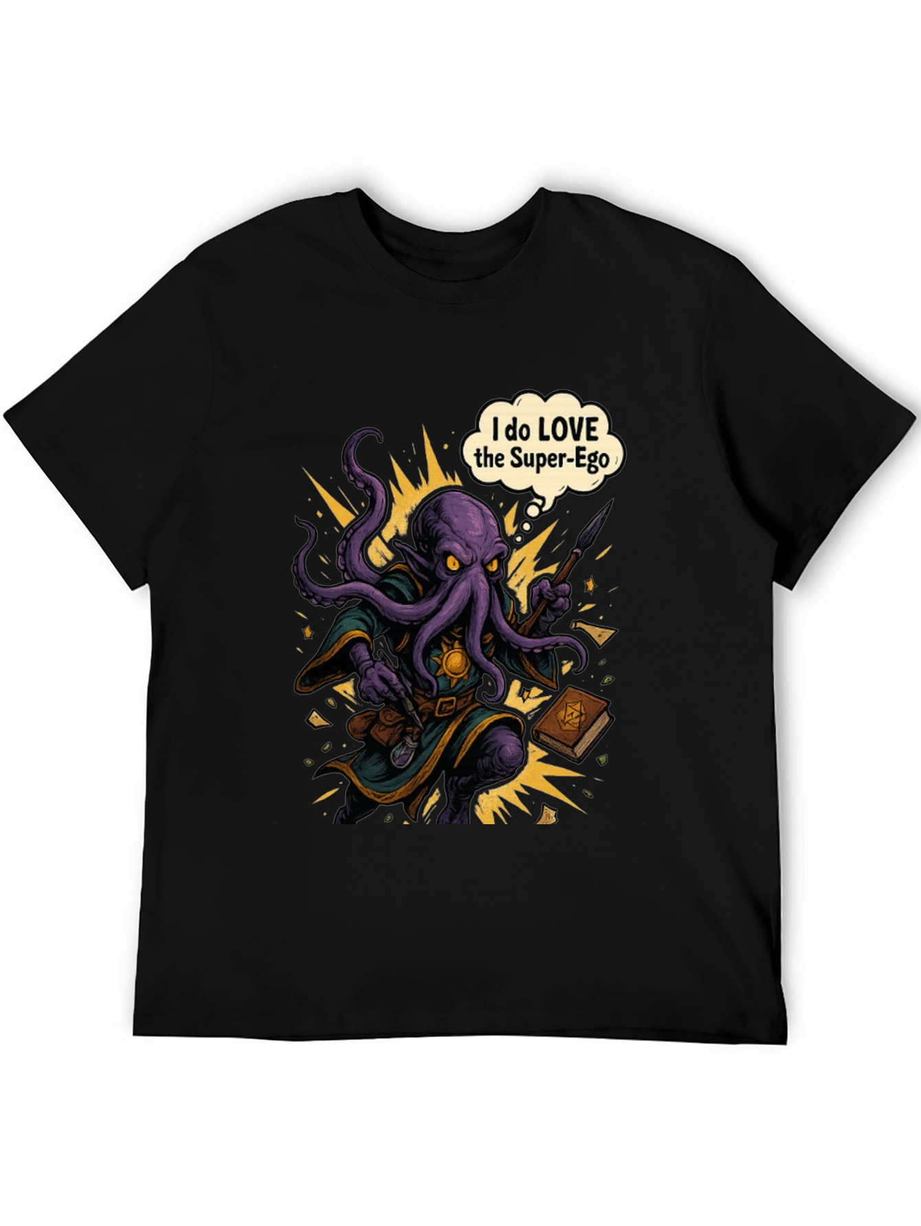 Super-Ego Octopus Wizard Graphic T-Shirt