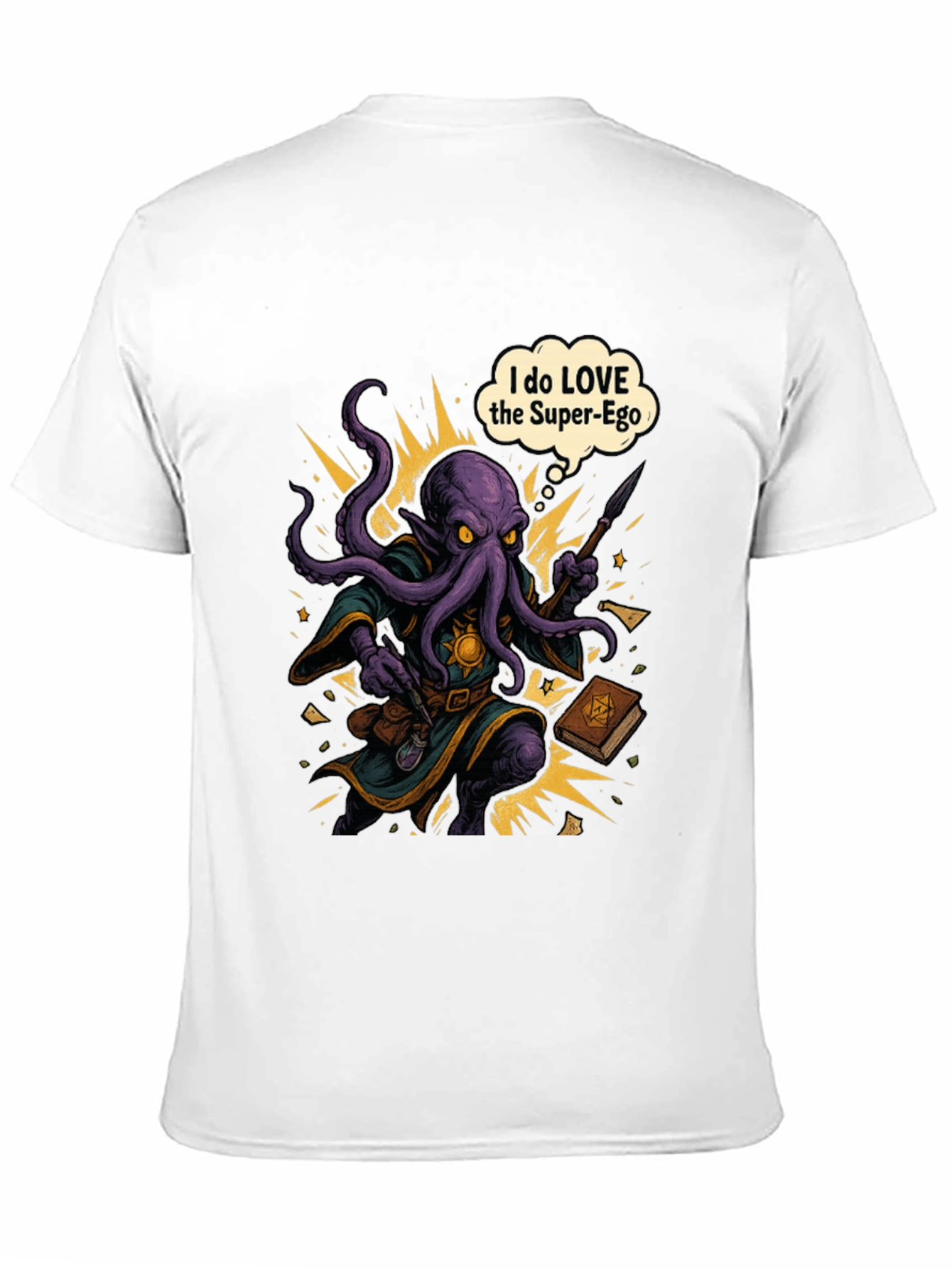 Super-Ego Octopus Wizard Graphic T-Shirt