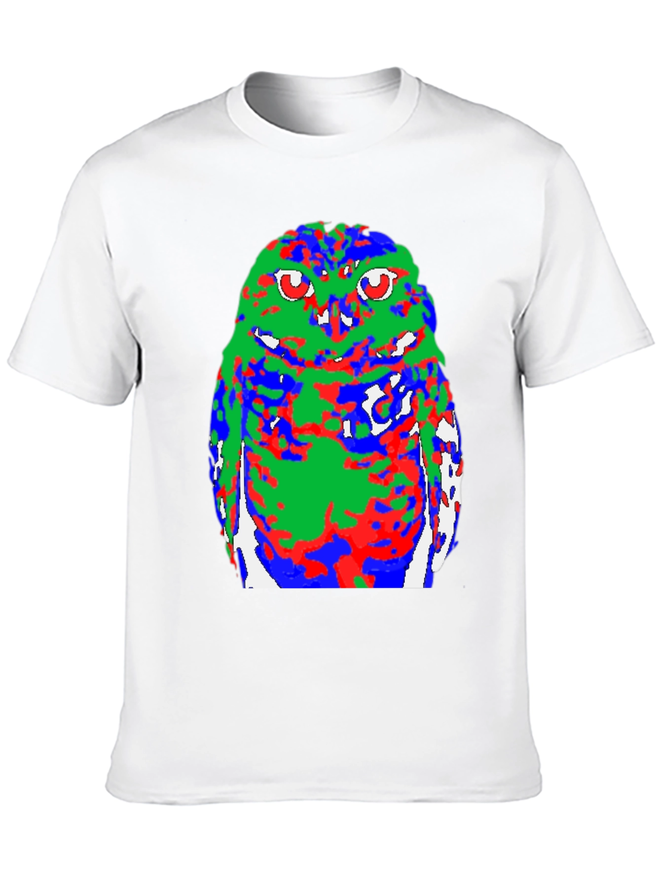 Abstract Owl Graphic Black T-Shirt