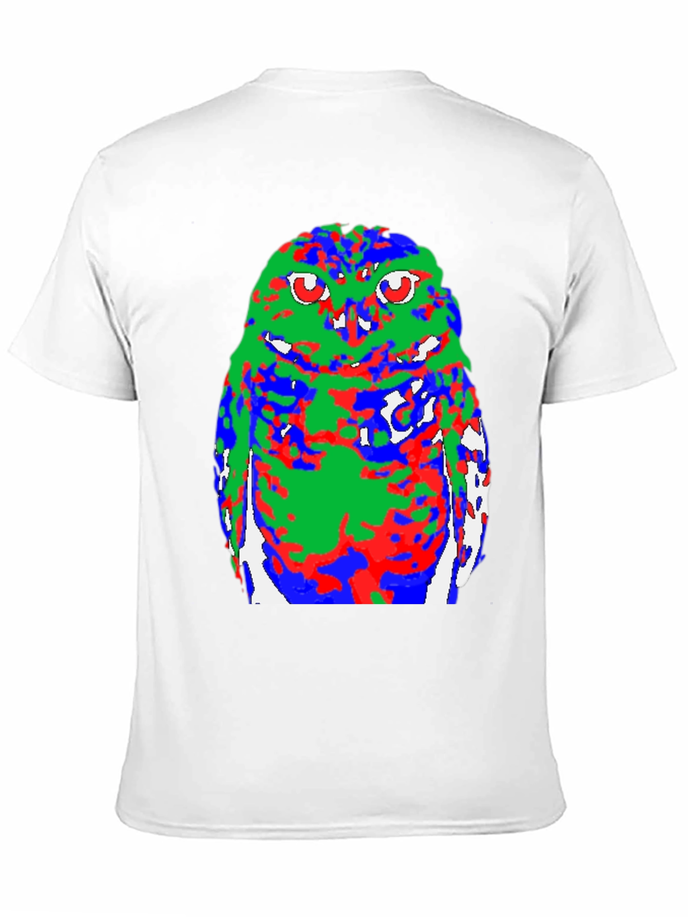 Abstract Owl Graphic Black T-Shirt