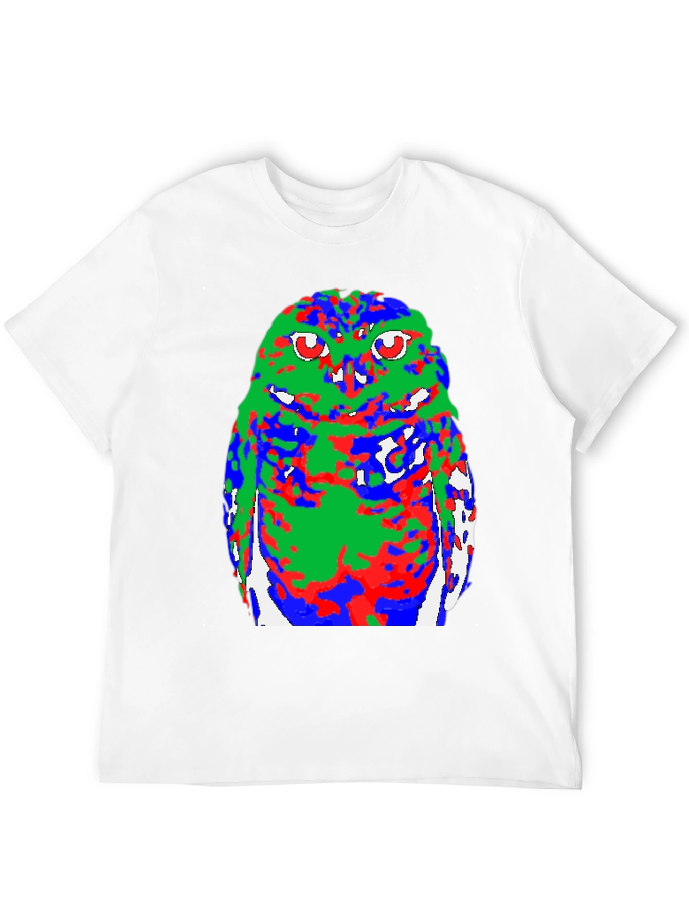 Abstract Owl Graphic Black T-Shirt