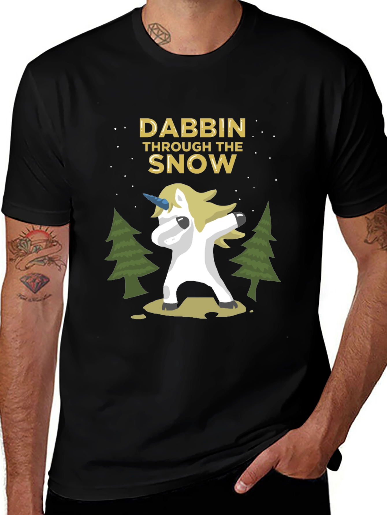 Dabbing Unicorn T-Shirt - Holiday Fun