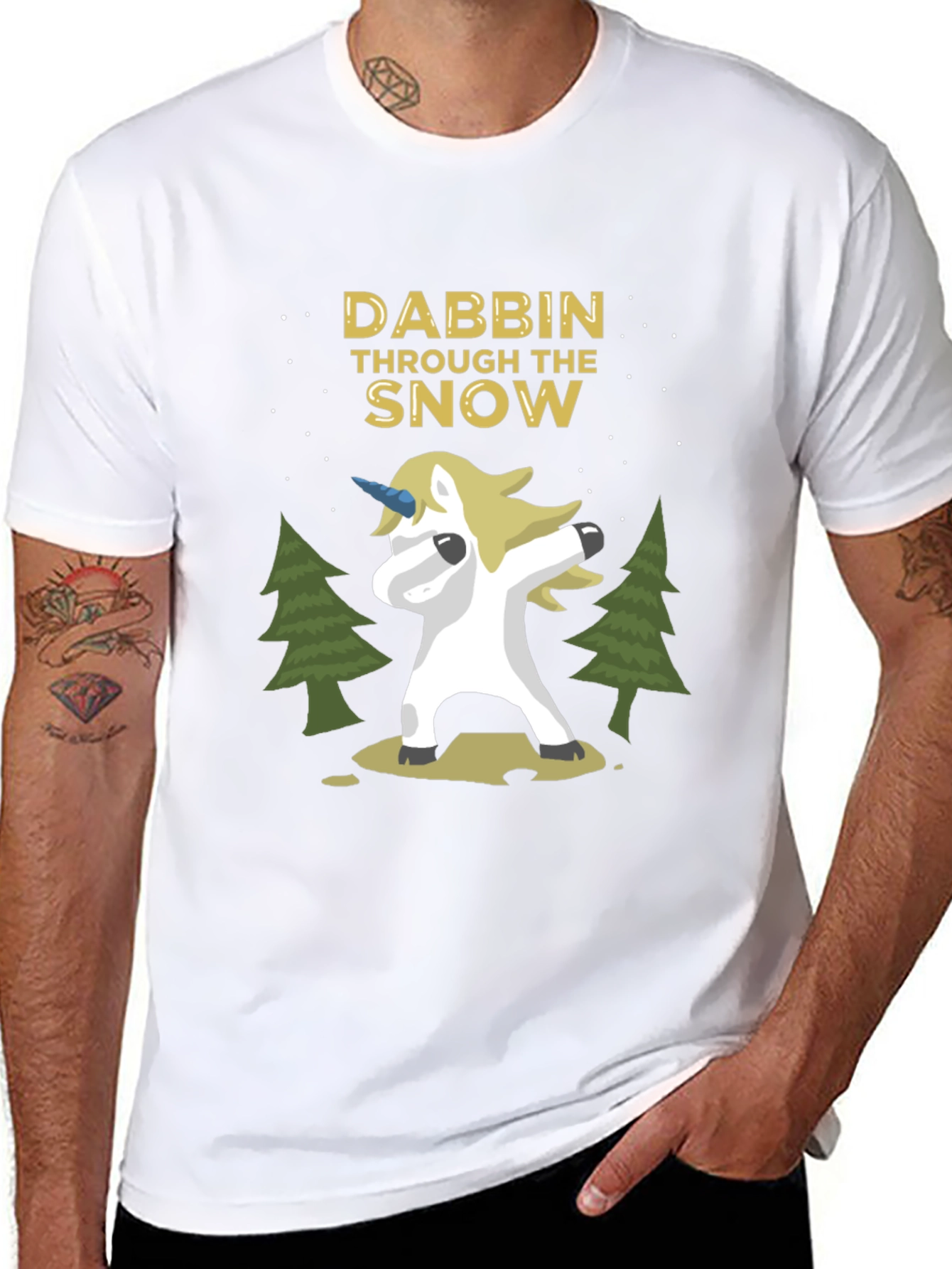 Dabbing Unicorn T-Shirt - Holiday Fun