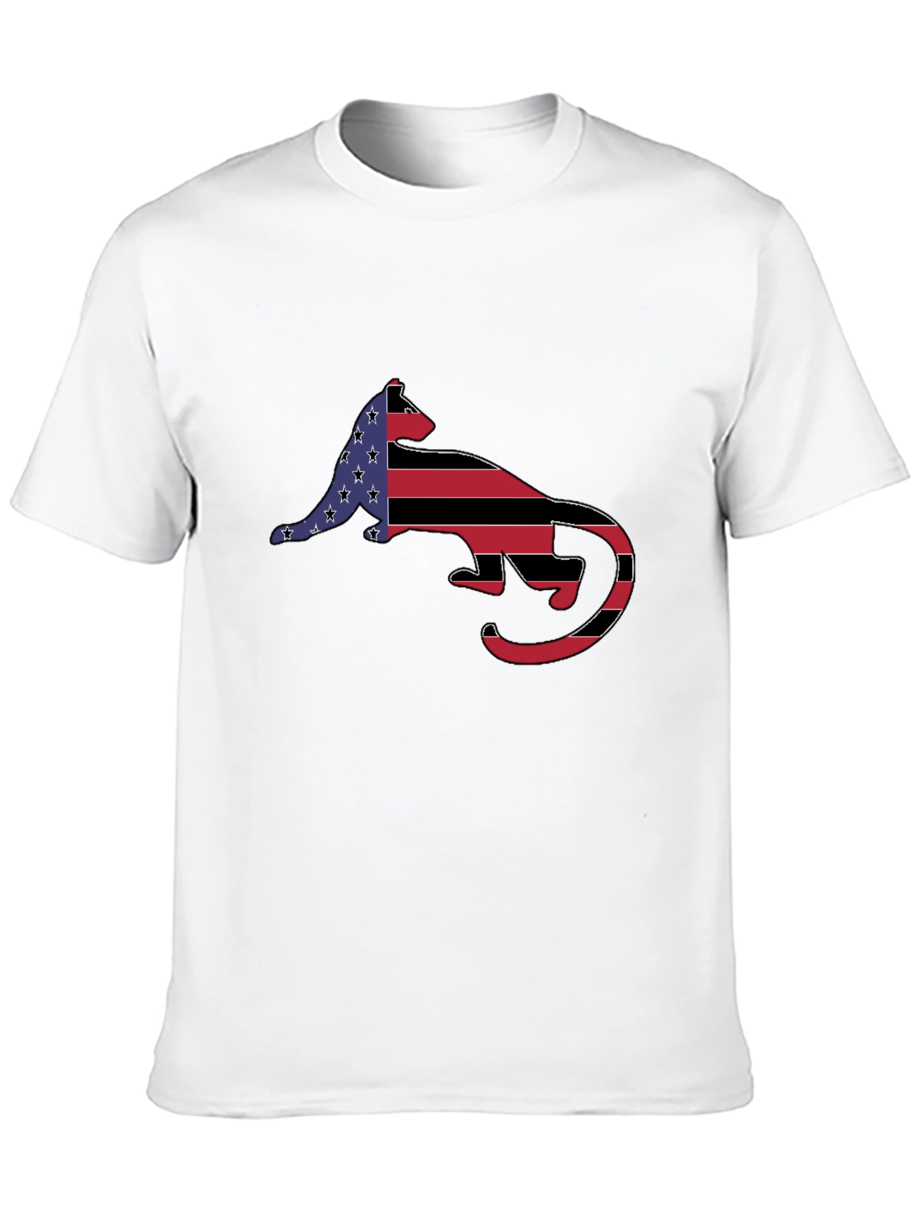 American Flag Otter Graphic T-Shirt
