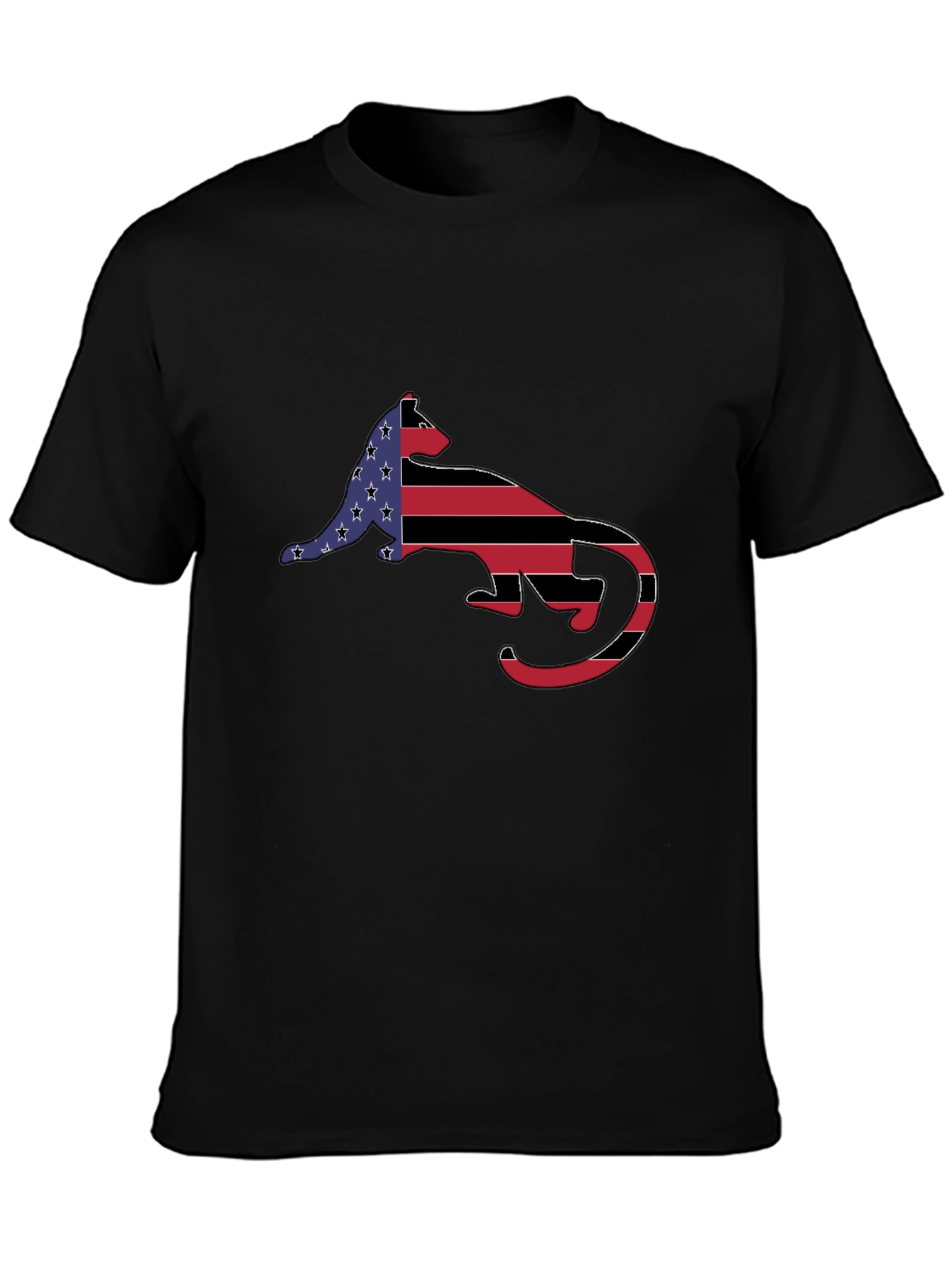 American Flag Otter Graphic T-Shirt