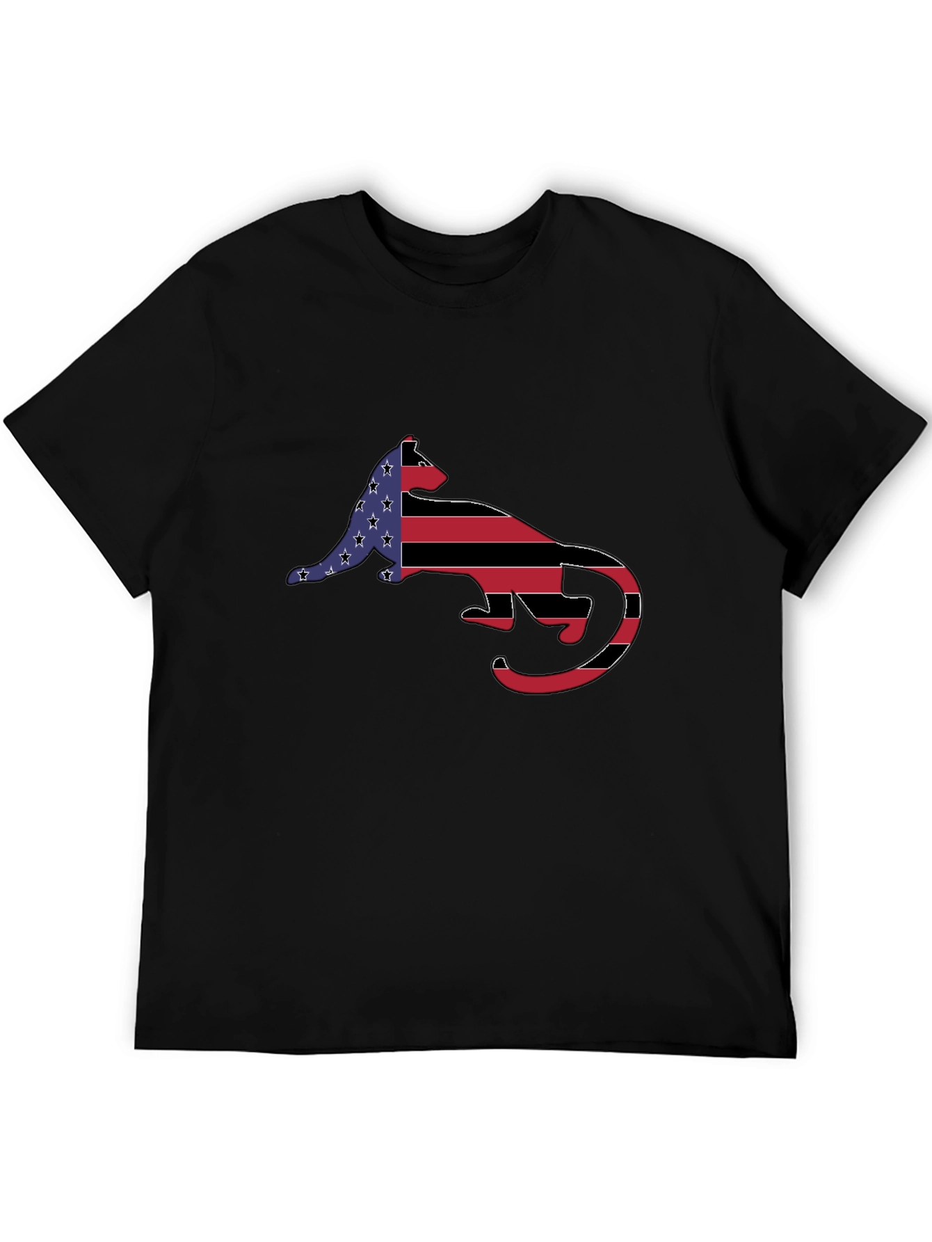American Flag Otter Graphic T-Shirt