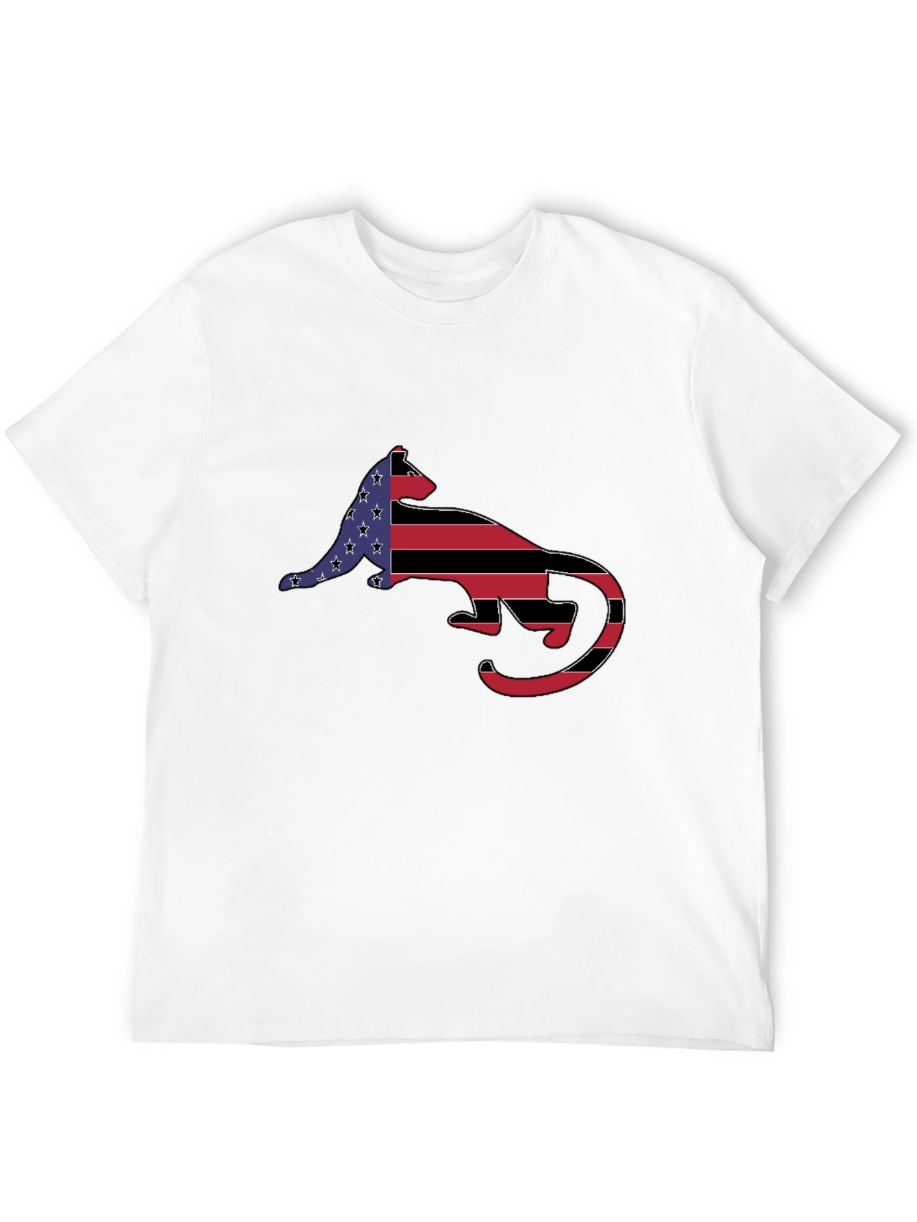 American Flag Otter Graphic T-Shirt