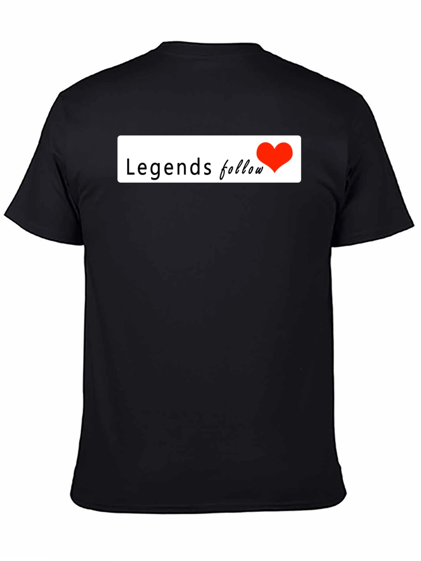 Legends Follow Heart Graphic Black T-Shirt