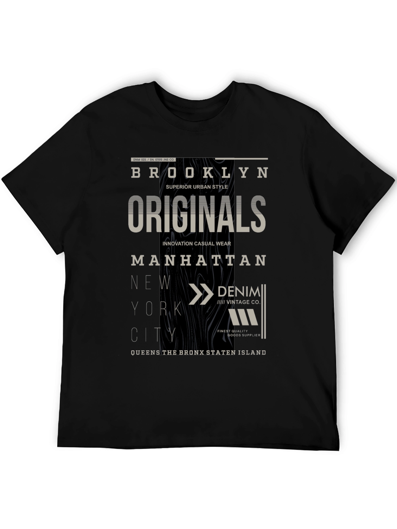 Brooklyn Originals Graphic Print Black T-Shirt