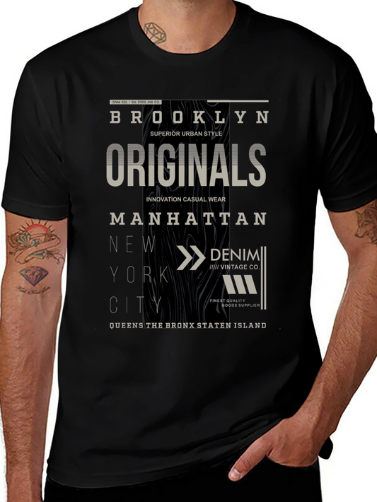 Brooklyn Originals Graphic Print Black T-Shirt