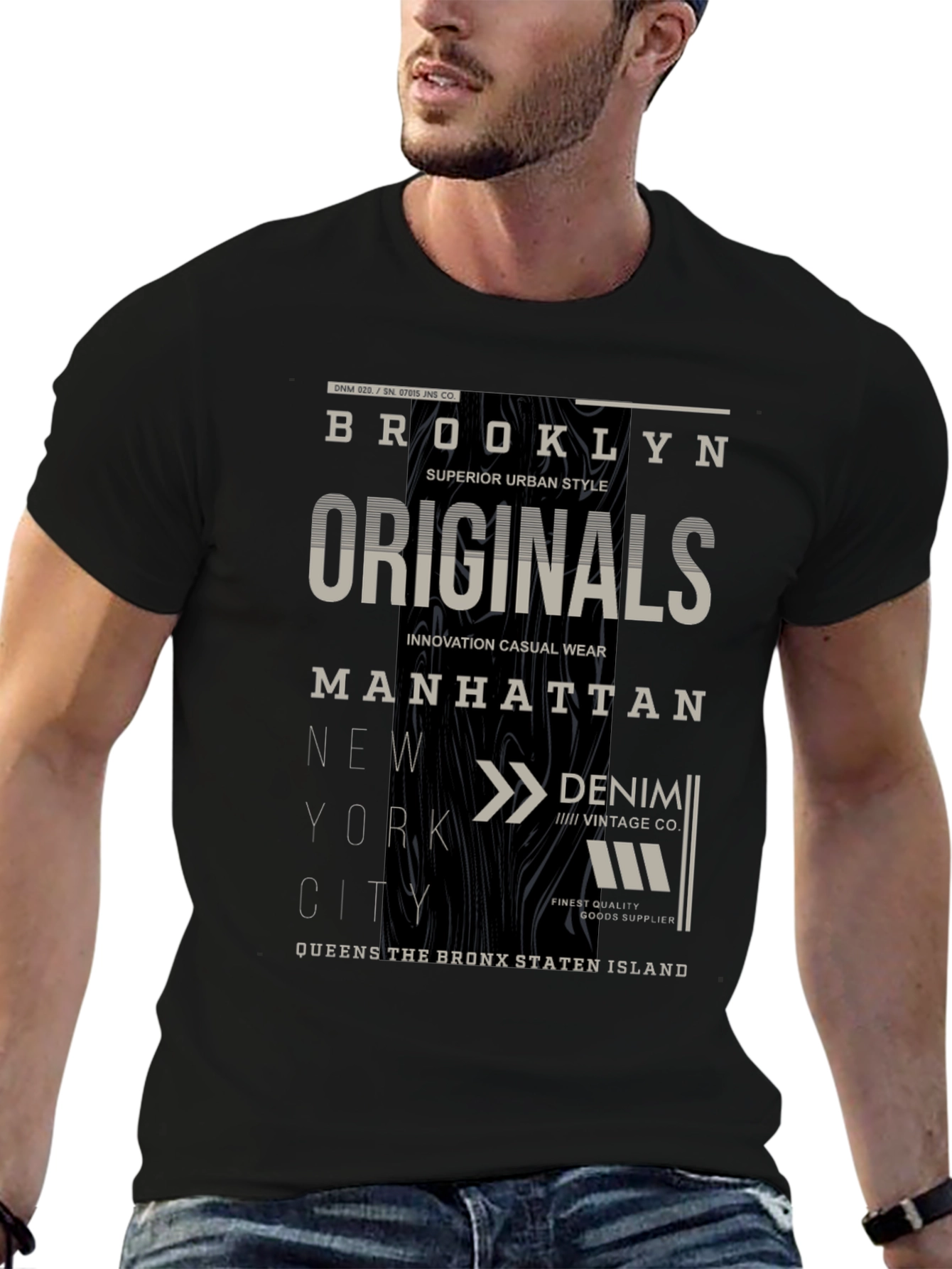 Brooklyn Originals Graphic Print Black T-Shirt