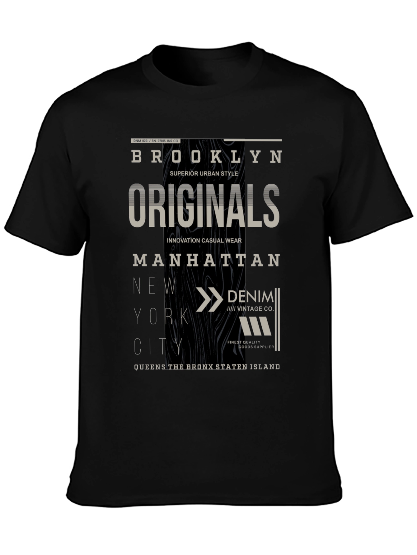 Brooklyn Originals Graphic Print Black T-Shirt