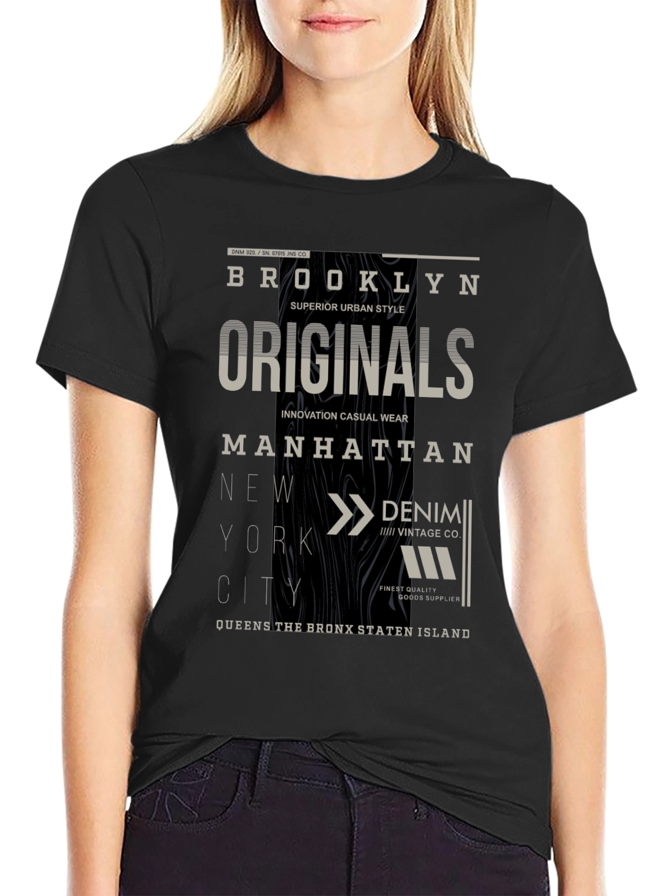 Brooklyn Originals Graphic Print Black T-Shirt