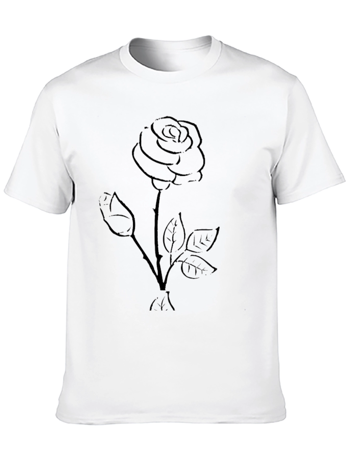 Black Rose Graphic Tee - Stylish Casual Wear