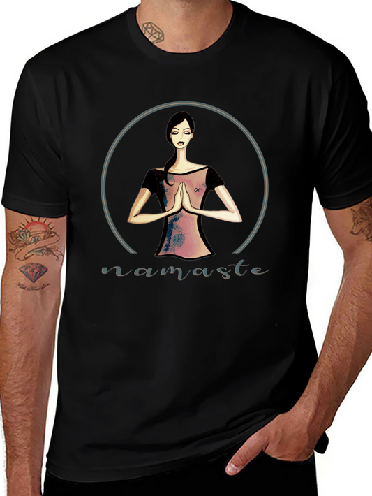 Namaste Yoga Graphic Tee - Black Unisex