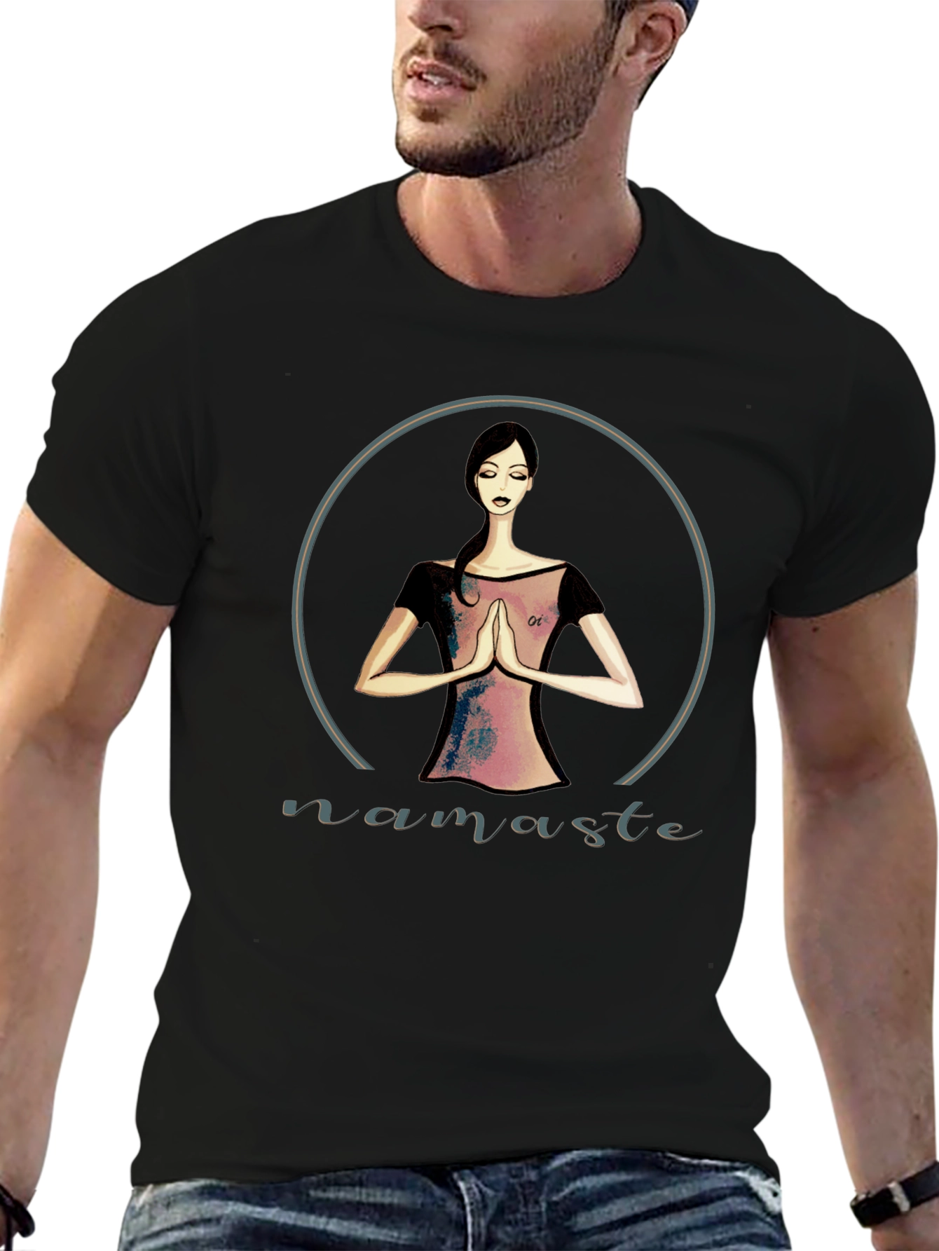 Namaste Yoga Graphic Tee - Black Unisex