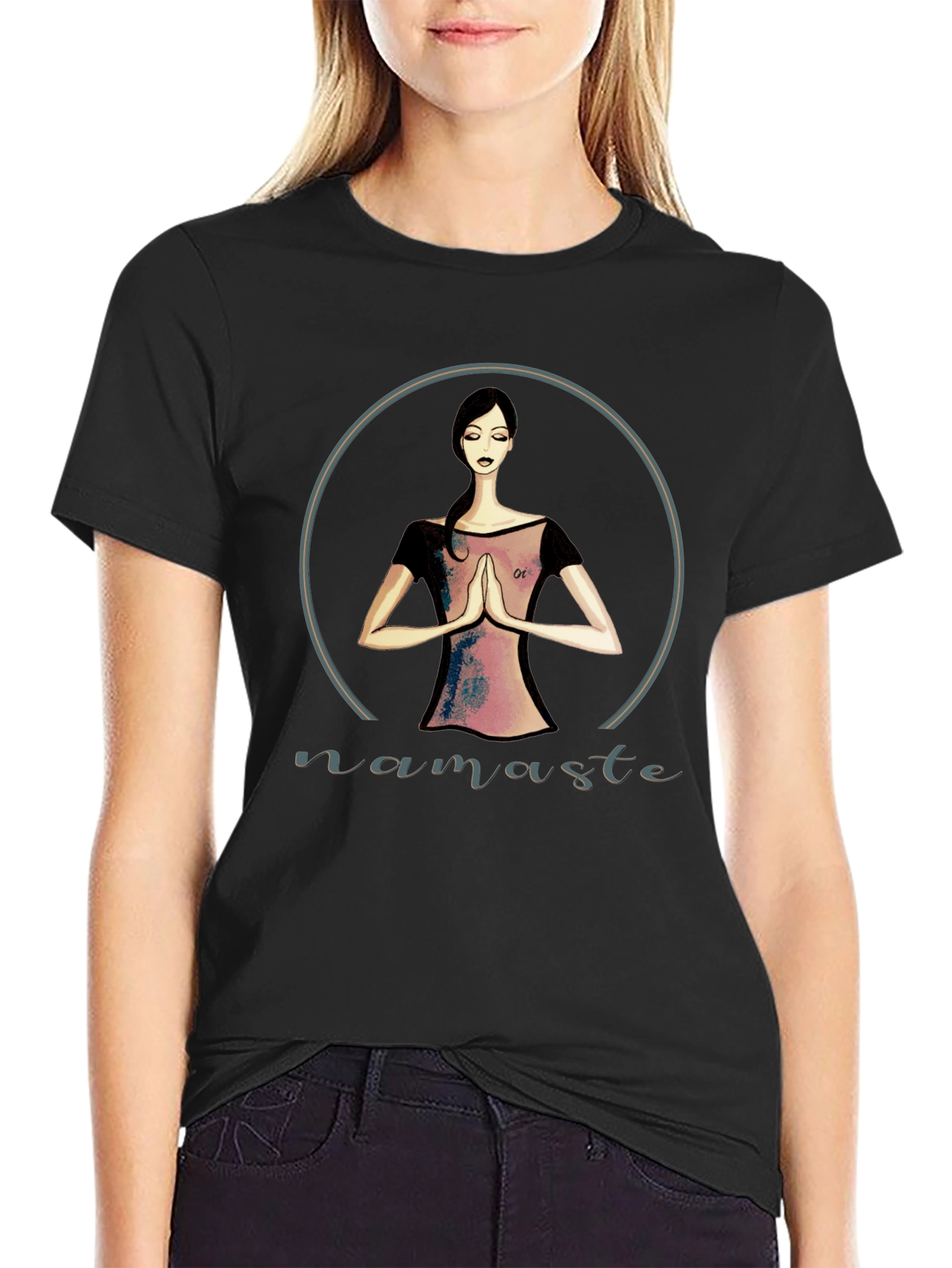 Namaste Yoga Graphic Tee - Black Unisex