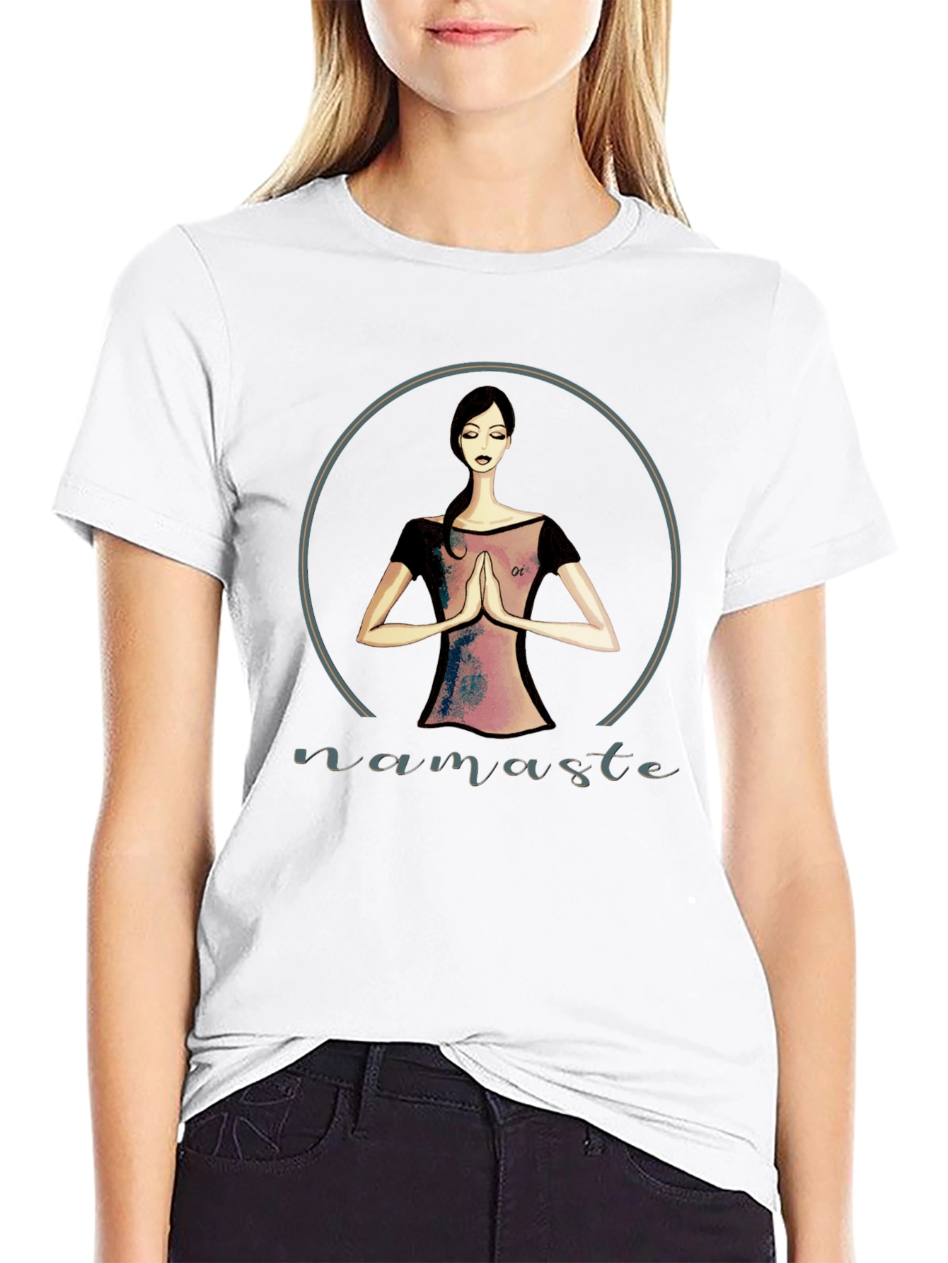 Namaste Yoga Graphic Tee - Black Unisex
