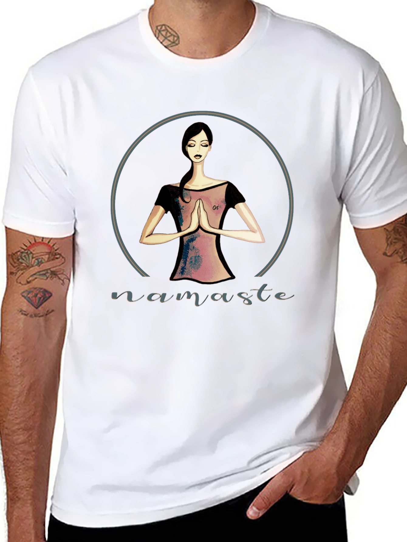 Namaste Yoga Graphic Tee - Black Unisex