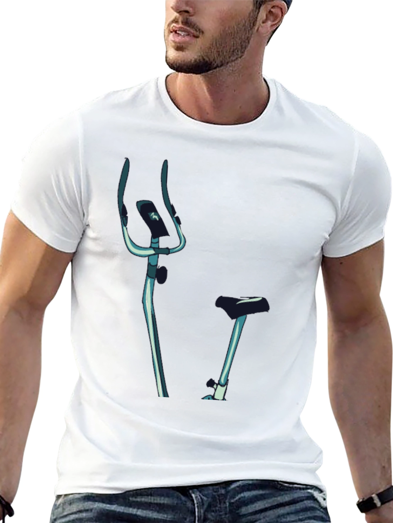Indoor Bike Graphic Tee - Black Casual T-Shirt