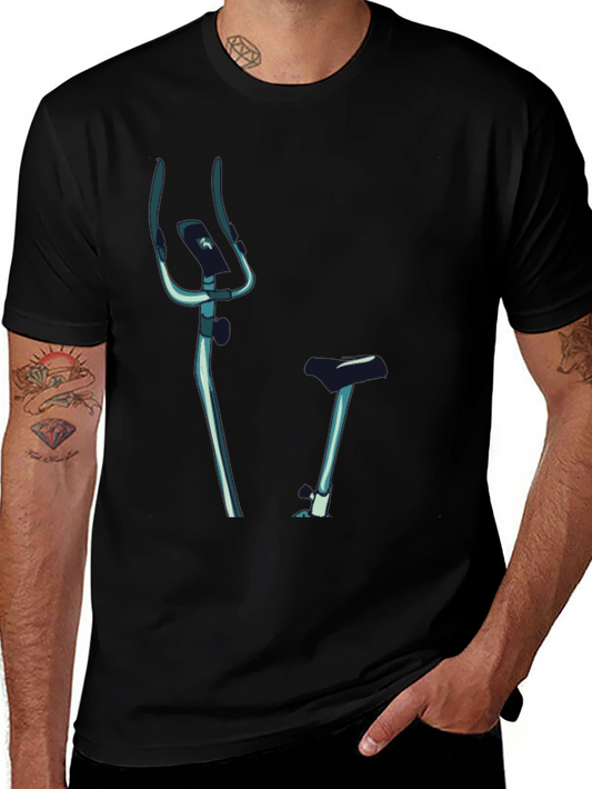 Indoor Bike Graphic Tee - Black Casual T-Shirt
